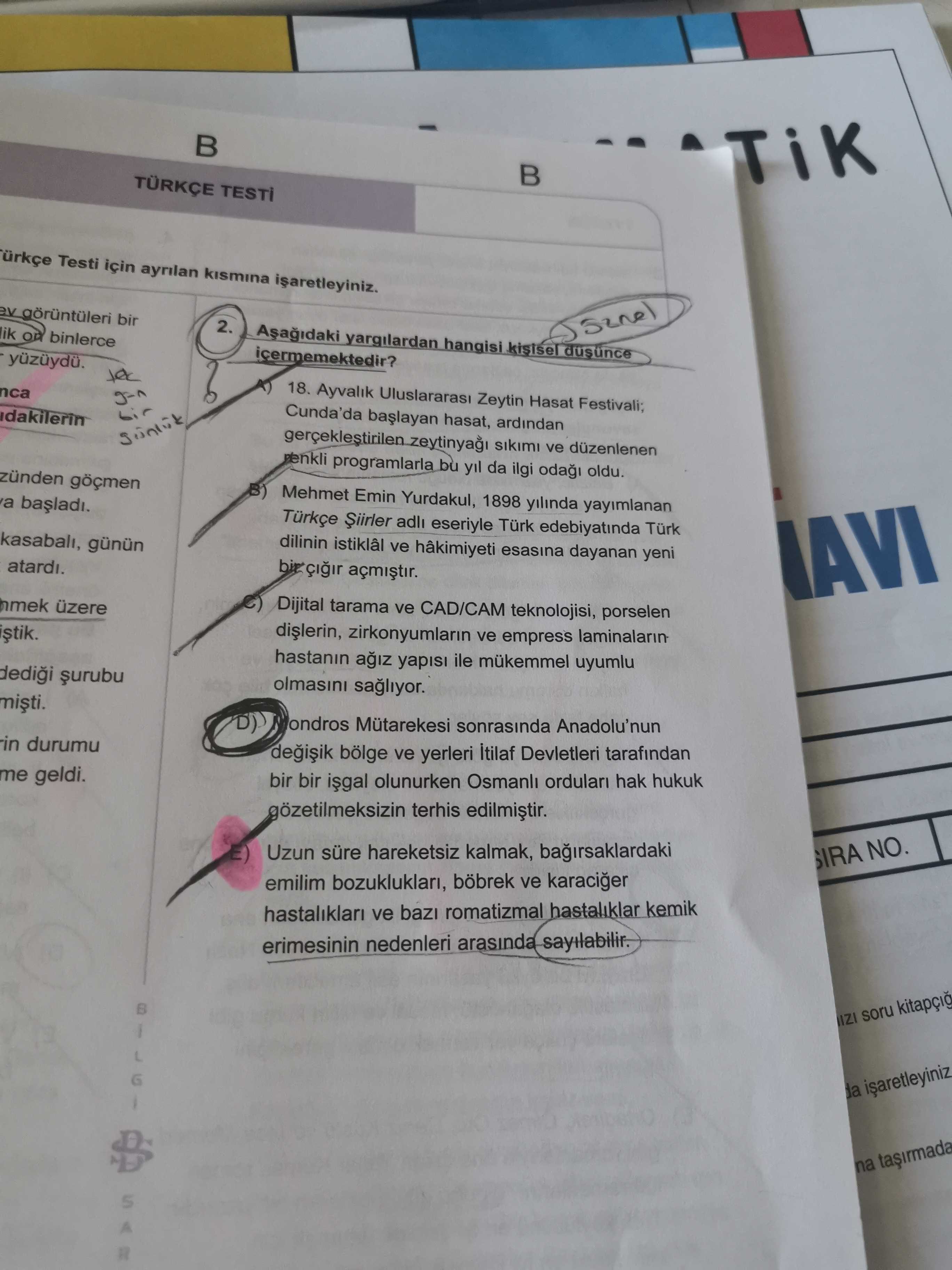 Aşağıdaki yargılardan hangisi kişisel düşünce içermemektedir?