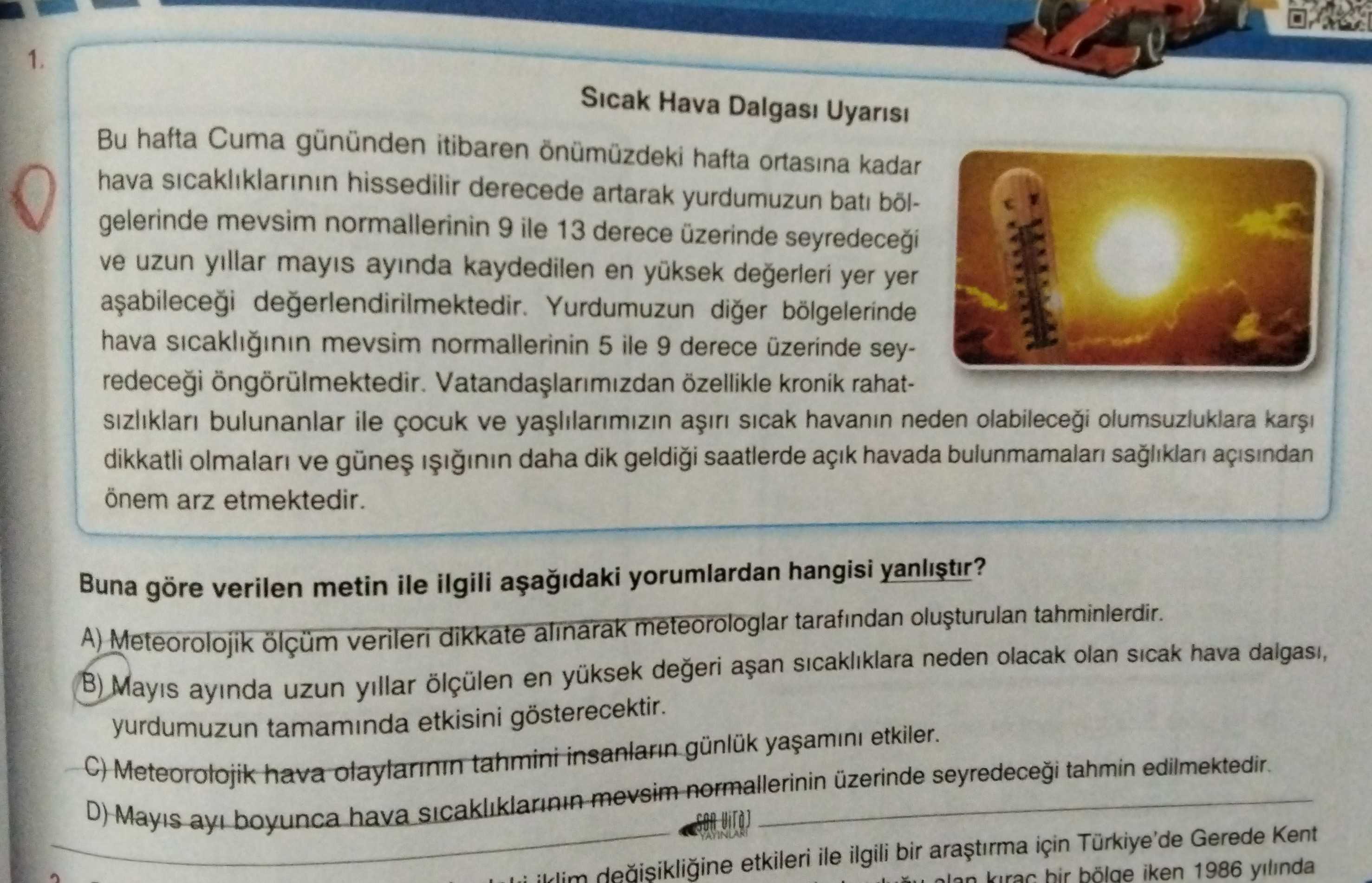 Sıcak Hava Dalgası Uyarısı Bu hafta Cuma gününden itibaren önümüzdeki hafta ortasına kadar hava