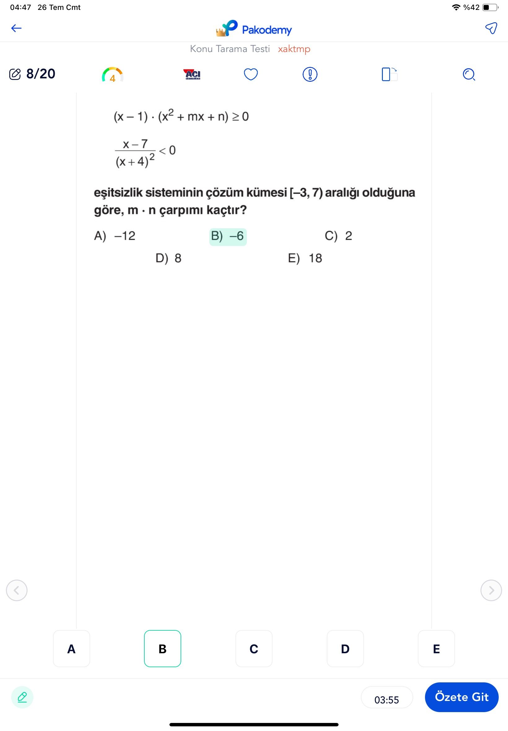 Matematik (Mezun)