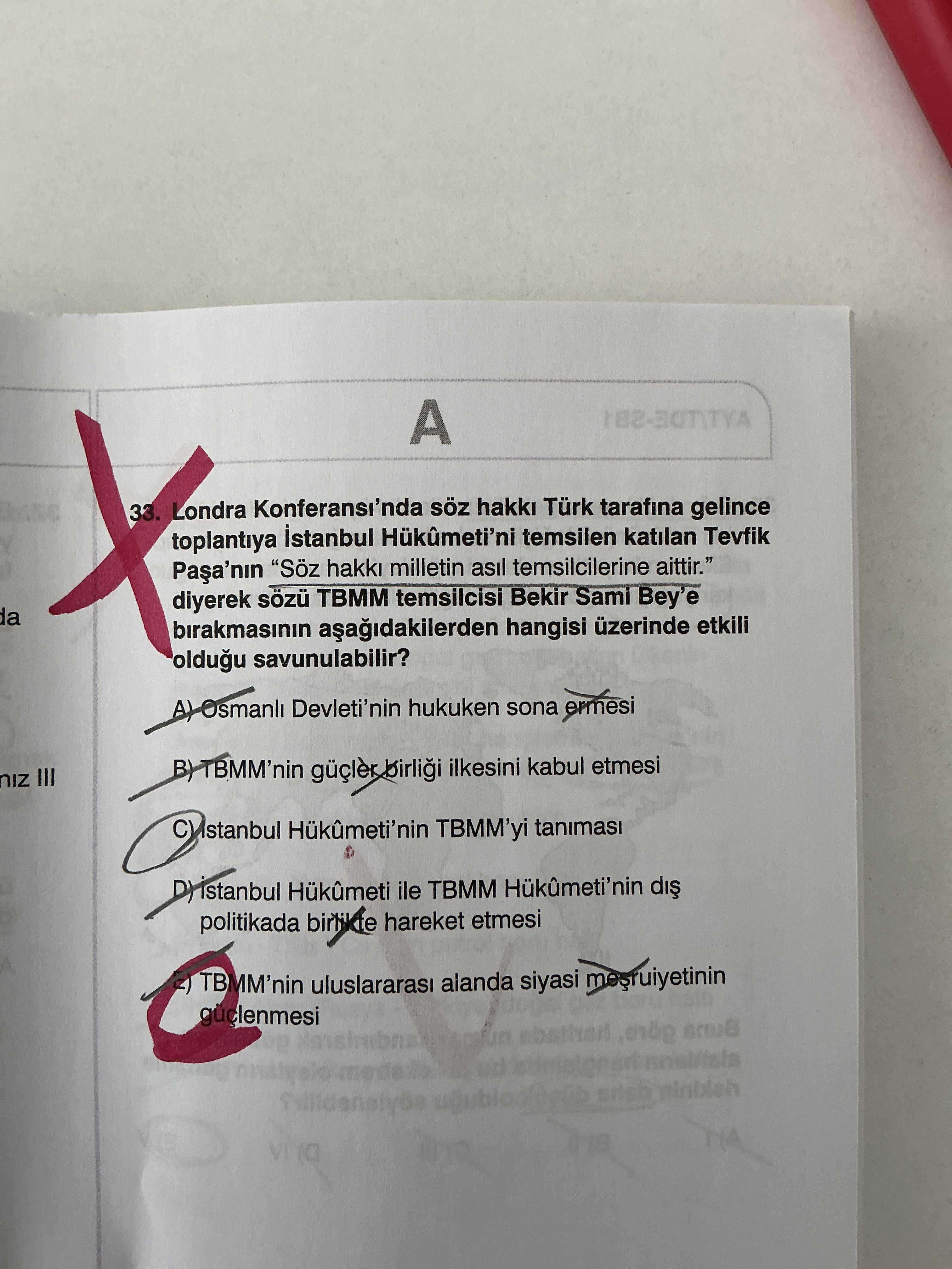 Londra Konferansı'nda söz hakkı Türk tarafına gelince toplantıya İstanbul Hükümeti'ni temsilen