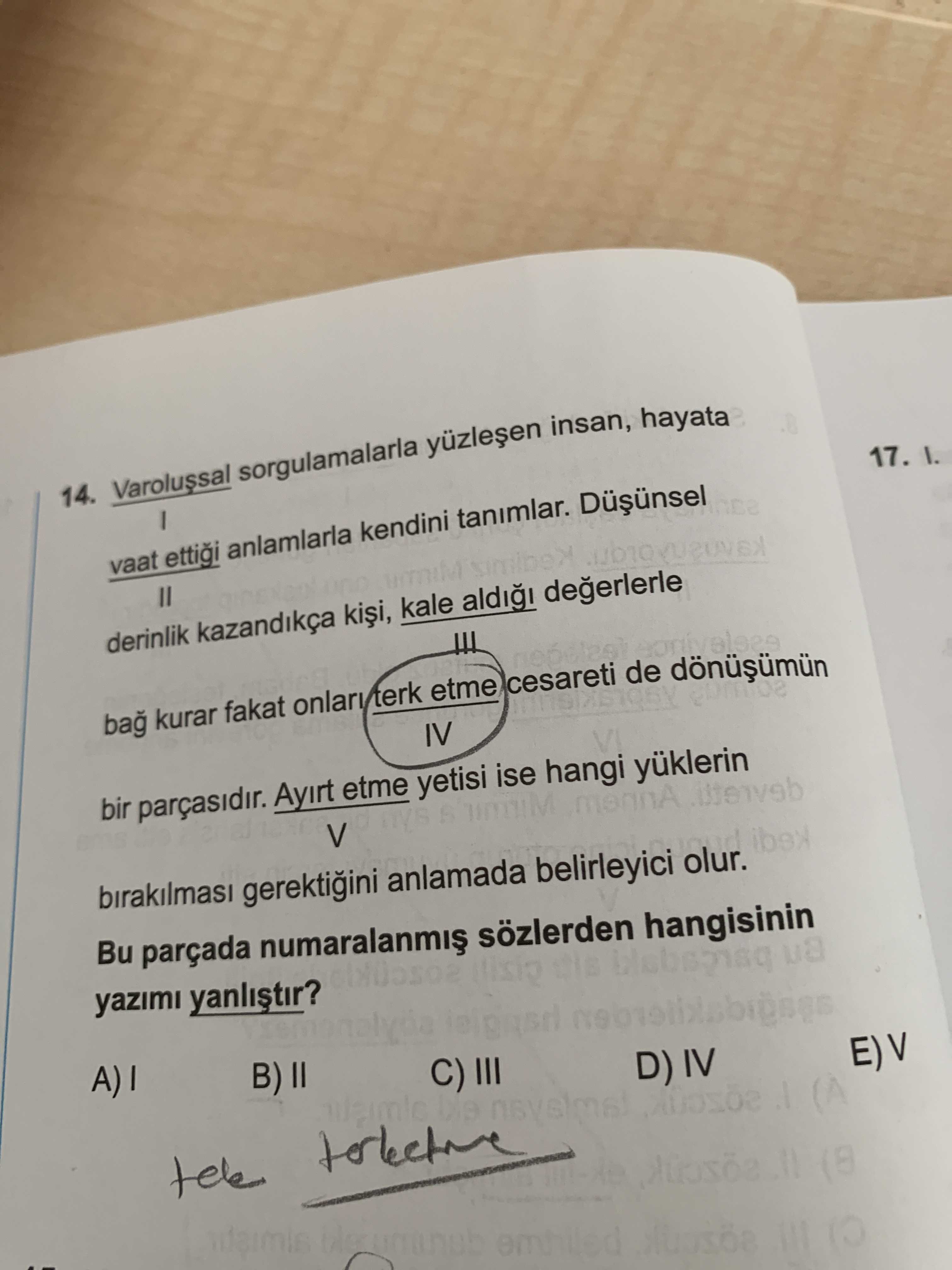 Varoluşsal sorgulamalarla yüzleşen insan, hayata I vaat ettiği anlamlarla kendini tanımlar. Düşünsel