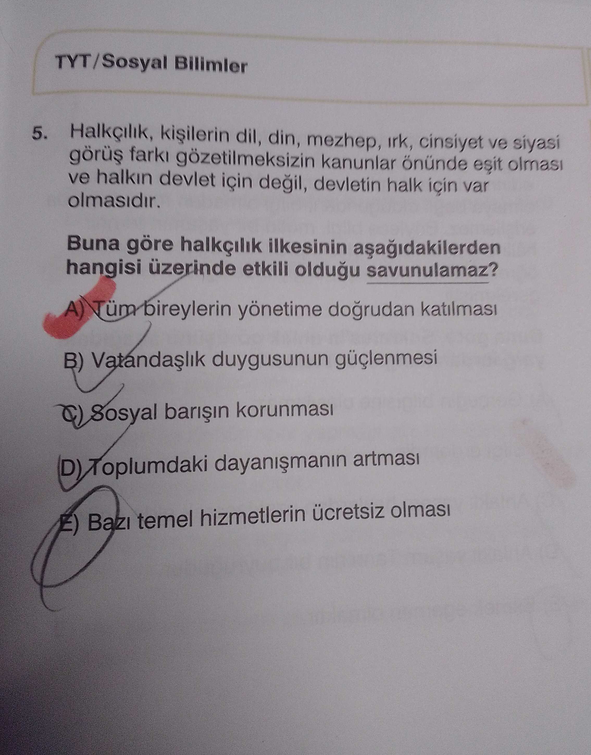 Halkçılık, kişilerin dil, din, mezhep, ırk, cinsiyet ve siyasi görüş farkı gözetilmeksizin kanunlar