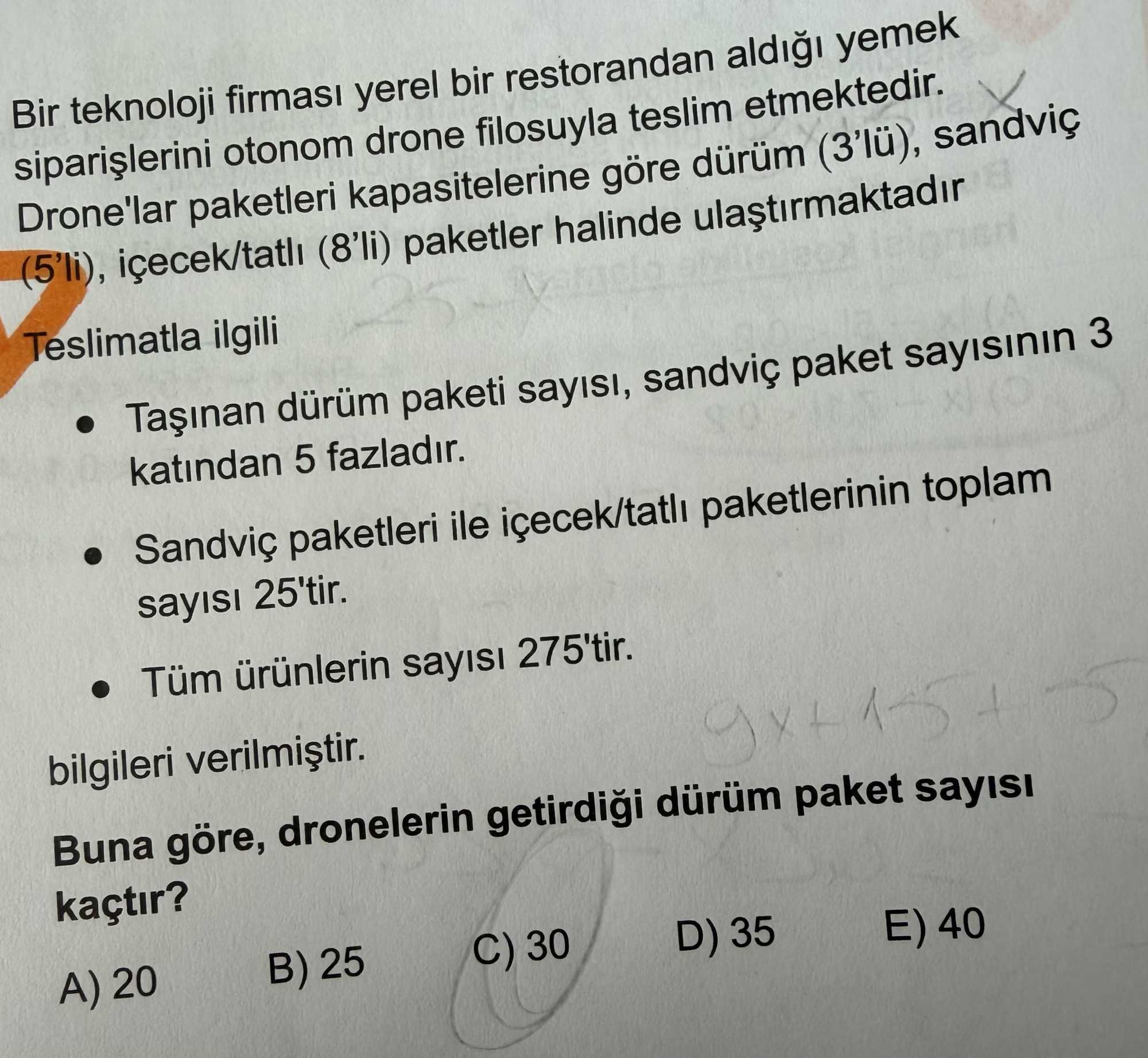 Bir teknoloji firması yerel bir restorandan aldığı yemek siparişlerini otonom drone filosuyla teslim
