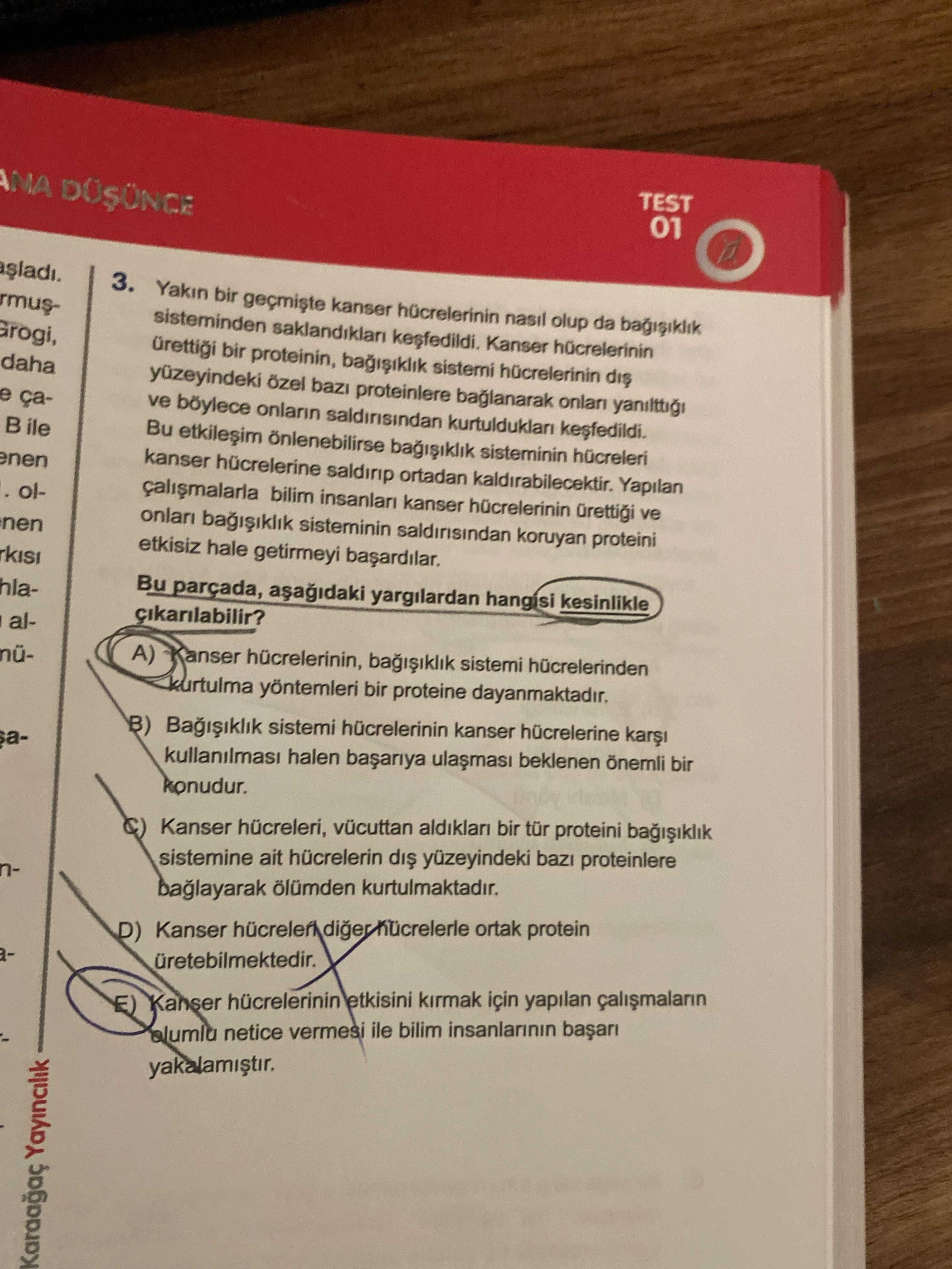Yakın bir geçmişte kanser hücrelerinin nasıl olup da bağışıklık sisteminden saklandıkları