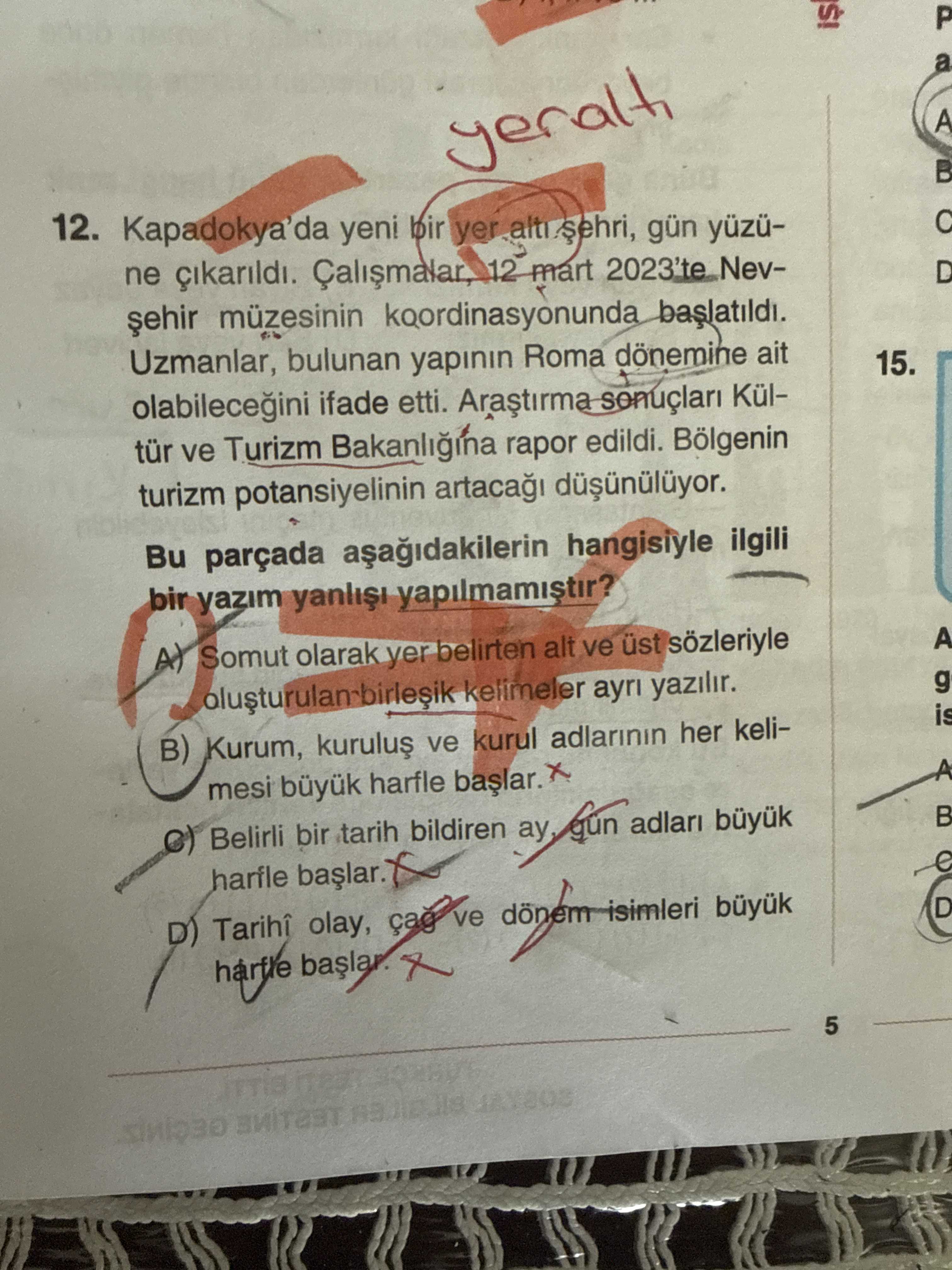 Kapadokya'da yeni bir yer altı şehri, gün yüzüne çıkarıldı. Çalışmalar, 12 mart 2023'te Nevşehir