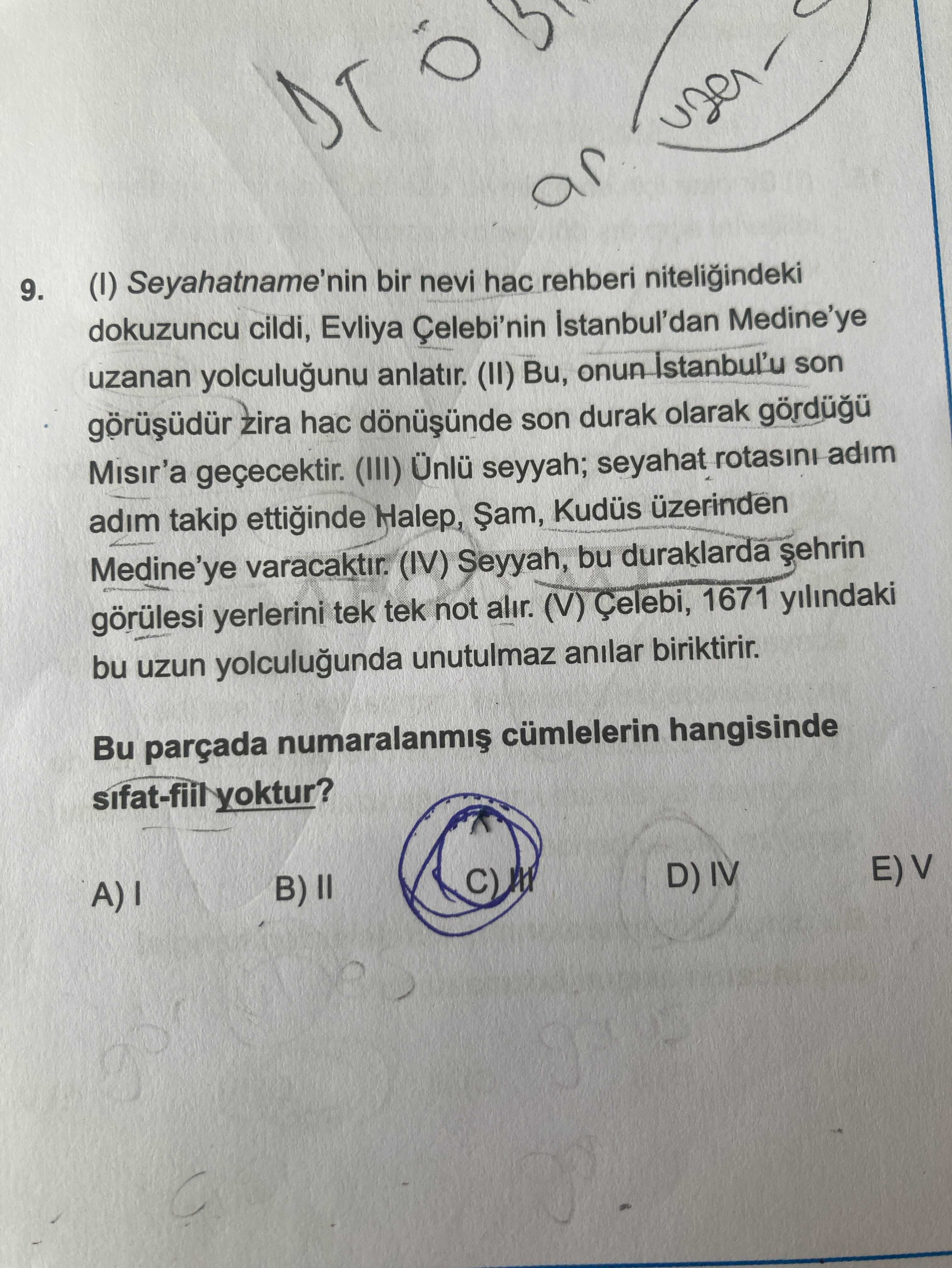 (I) Seyahatname'nin bir nevi hac rehberi niteliğindeki dokuzuncu cildi, Evliya Çelebi'nin