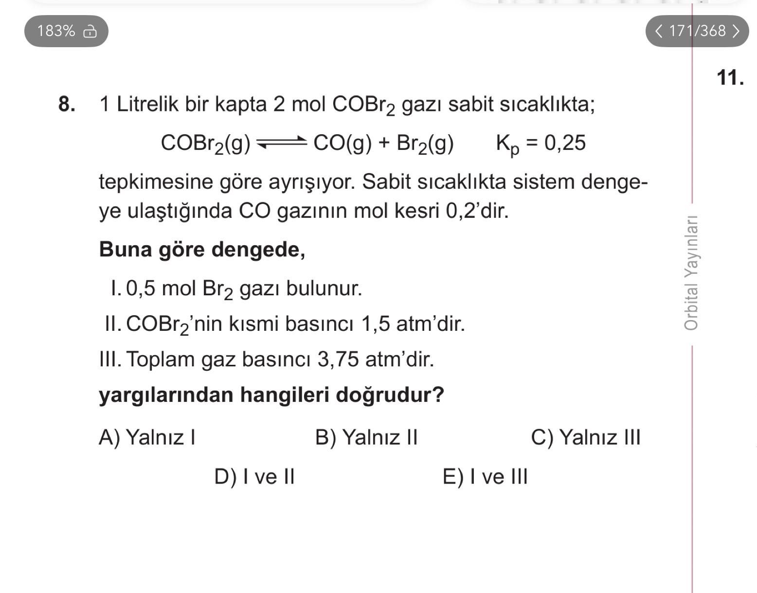 Kimya (11. Sınıf)