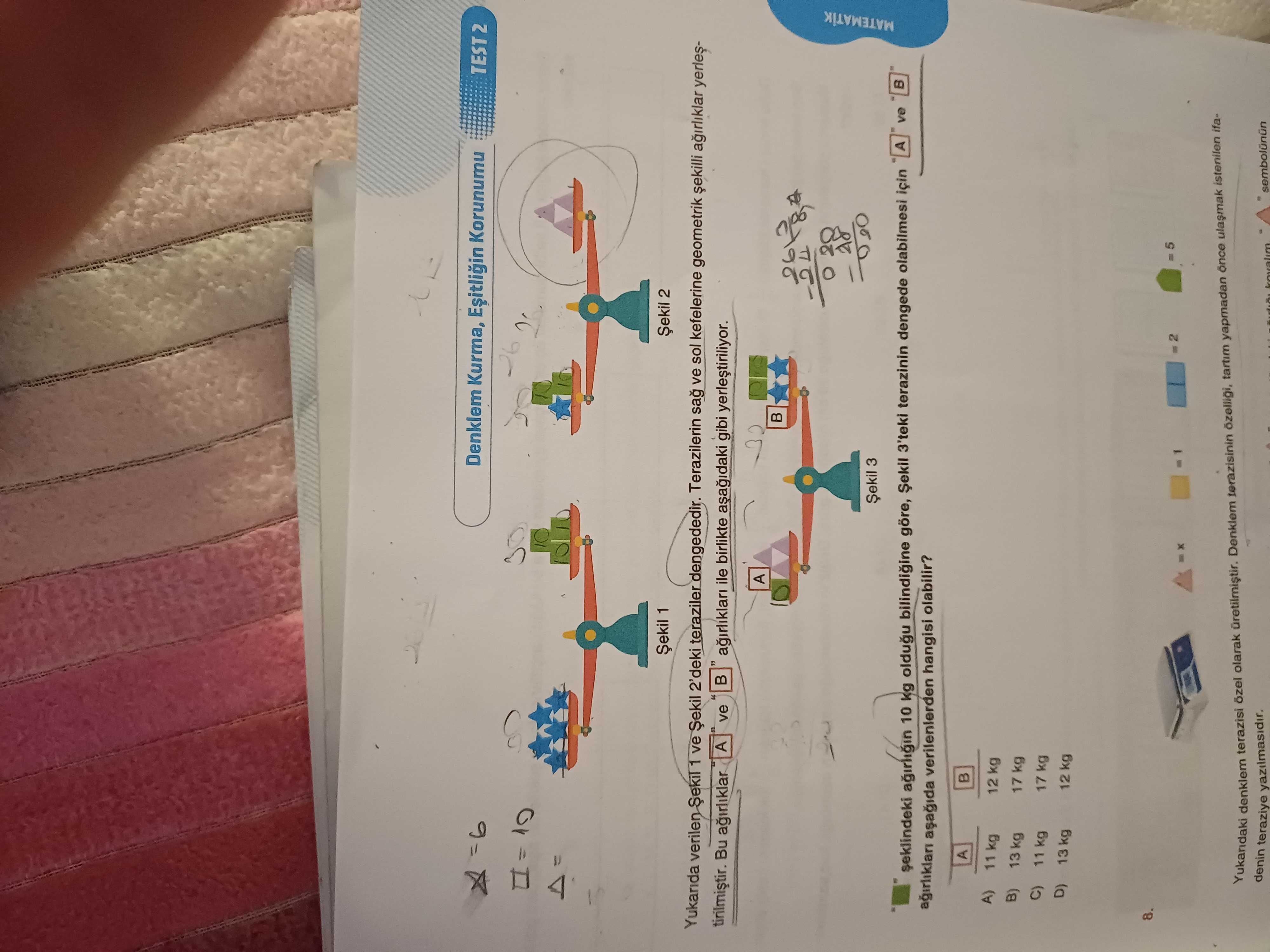 Denklem Kurma Eşitliğin Korunumu Yukarıda verilen Şekil 1 ve Şekil 2 denklemlerini dengelenmiş