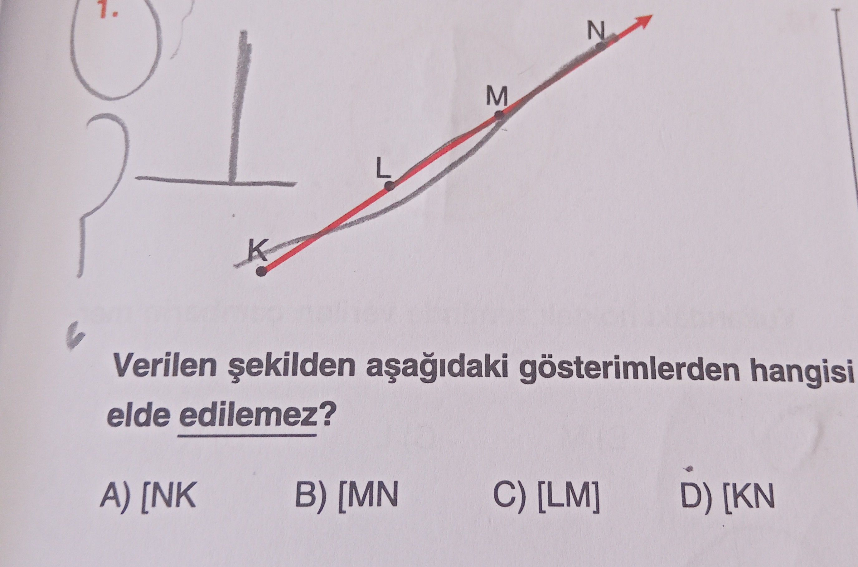 Verilen şekilden aşağıdaki gösterimlerden hangisi elde edilemez?