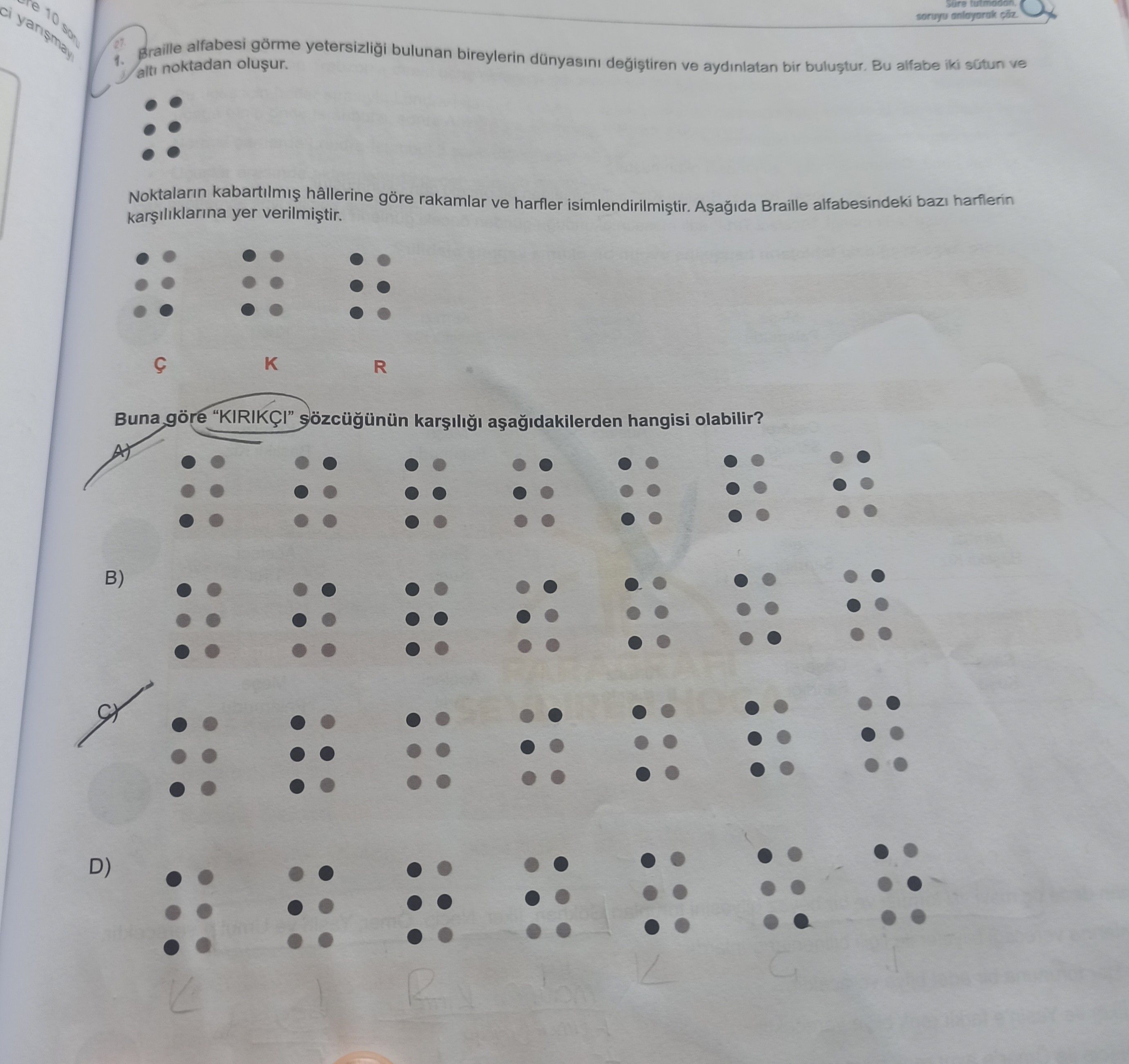 Braille alfabesi görme yetersizliği bulunan bireylerin dünyasını değiştiren ve aydınlatan bir