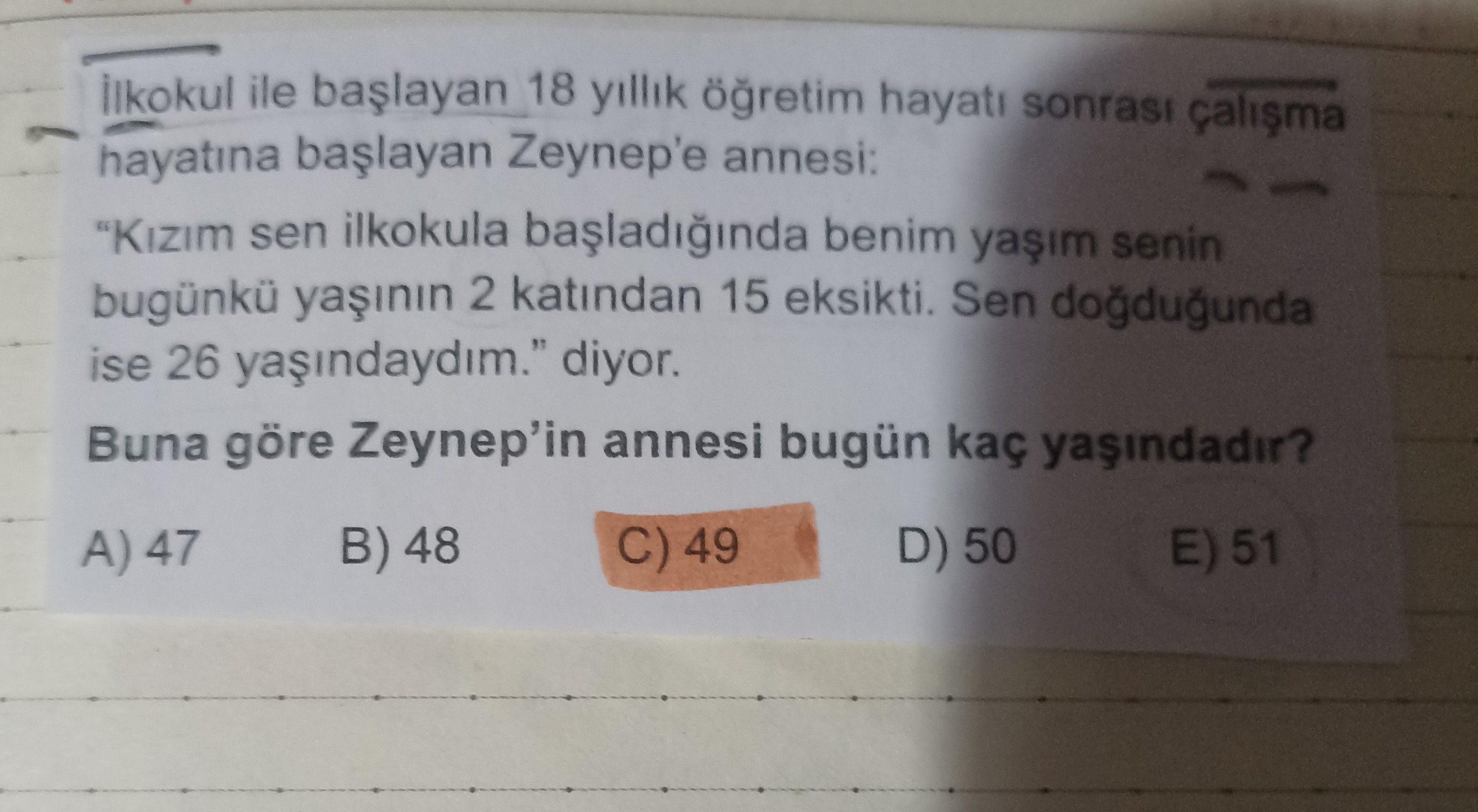 İlkokul ile başlayan 18 yıllık öğretim hayatı sonrası çalışma hayatına başlayan Zeynep'e annesi