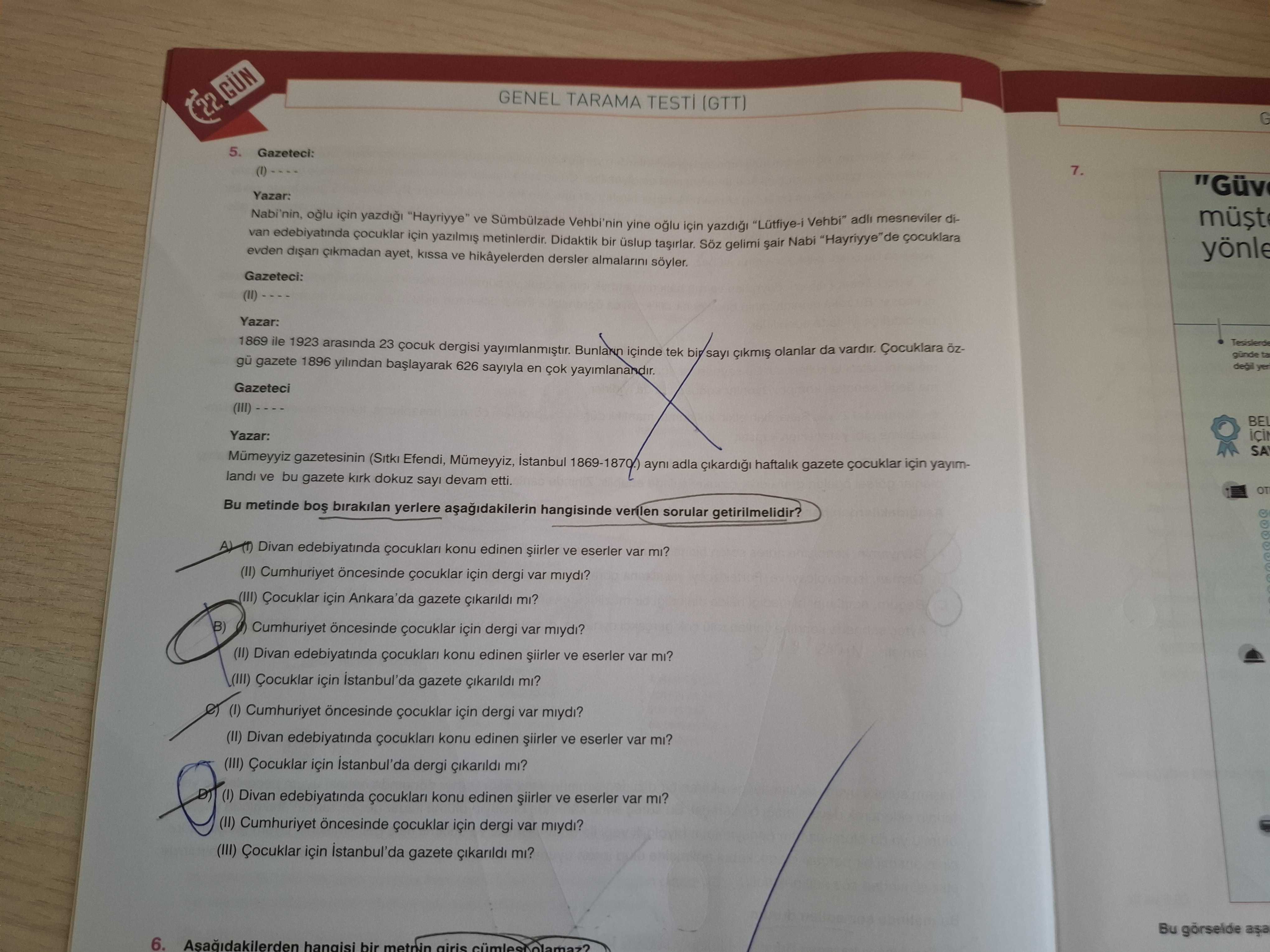 Gazeteci: (I) - - - - Yazar: Nabi'nin, oğlu için yazdığı "Hayriyye" ve Sümbülzade Vehbi'nin yine