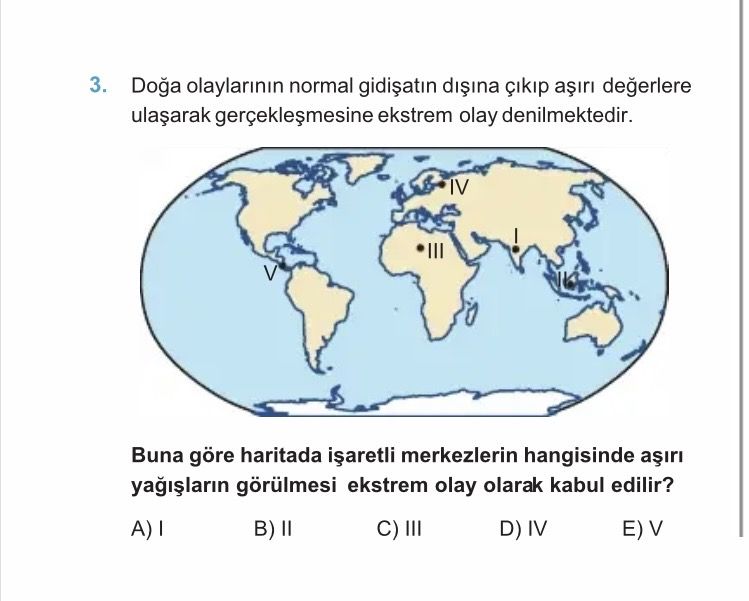 Doğa olaylarının normal gidişatın dışına çıkıp aşırı değerlere ulaşarak gerçekleşmesine ekstrem olay