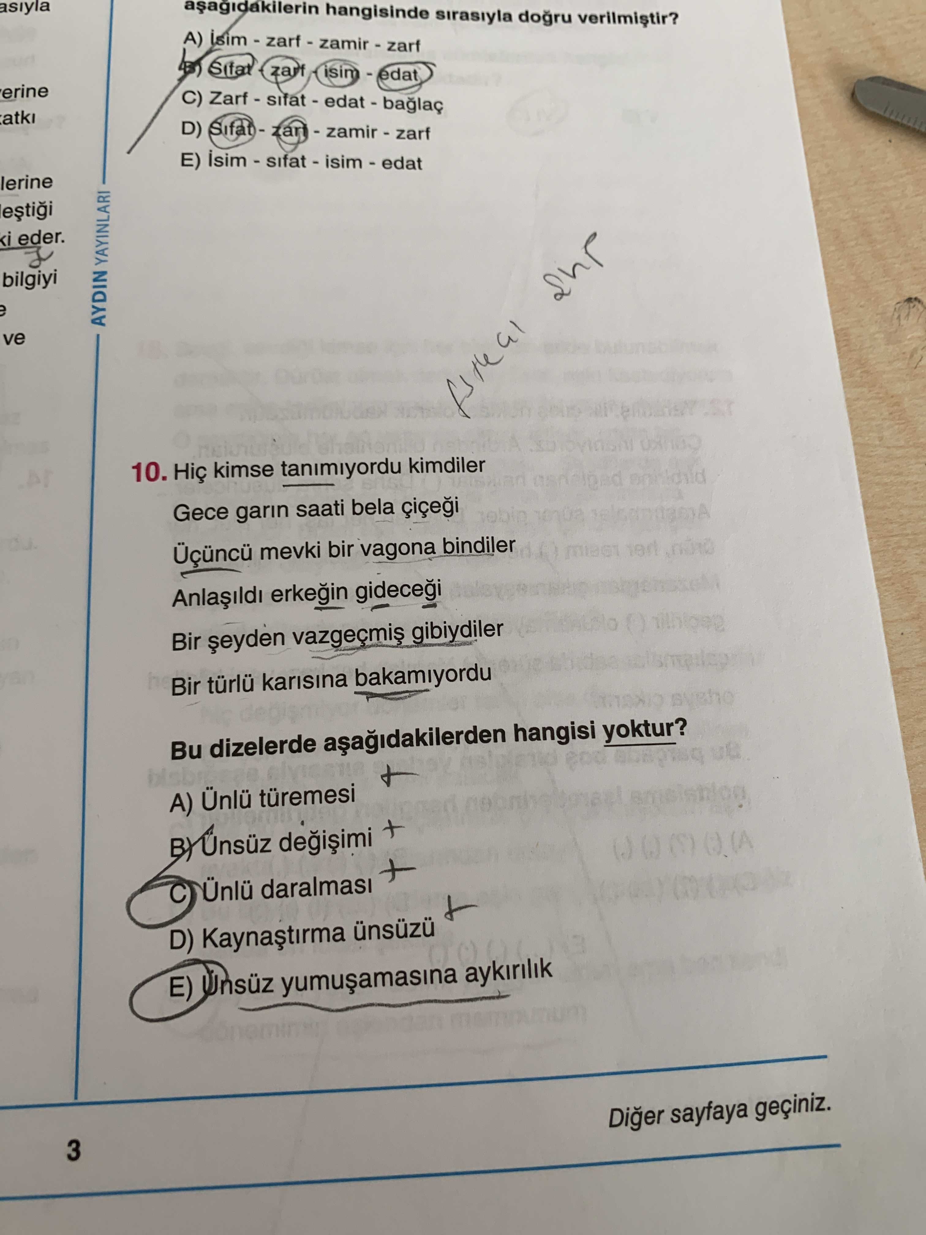 Hiç kimse tanımıyordu kimdiler Gece garın saati bela çiçeği Üçüncü mevki bir vagona bindiler