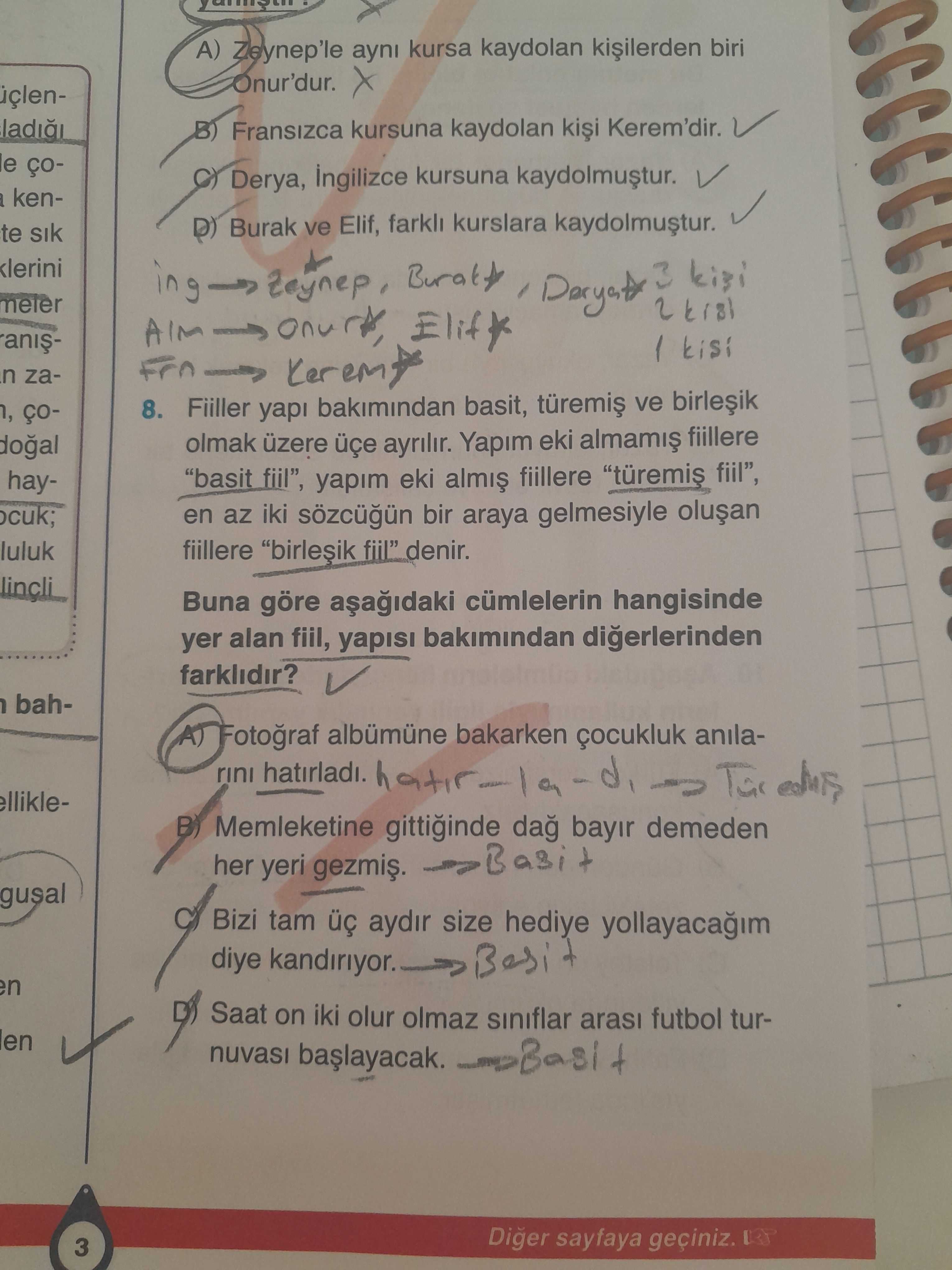 Fiiller yapı bakımından basit, türemiş ve birleşik olmak üzere üçe ayrılır. Yapım eki almamış