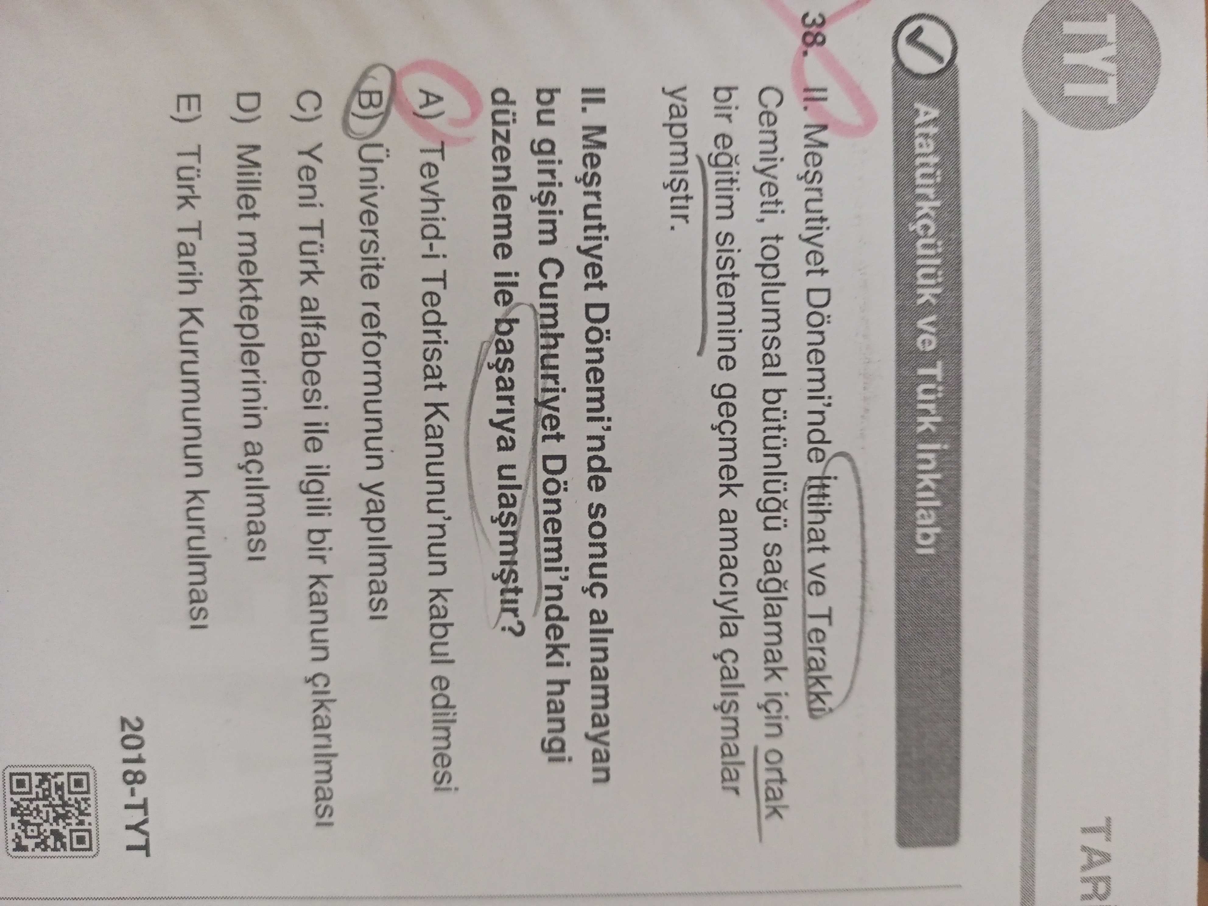 II. Meşrutiyet Dönemi'nde İttihat ve Terakki Cemiyeti, toplumsal bütünlüğü sağlamak için ortak bir