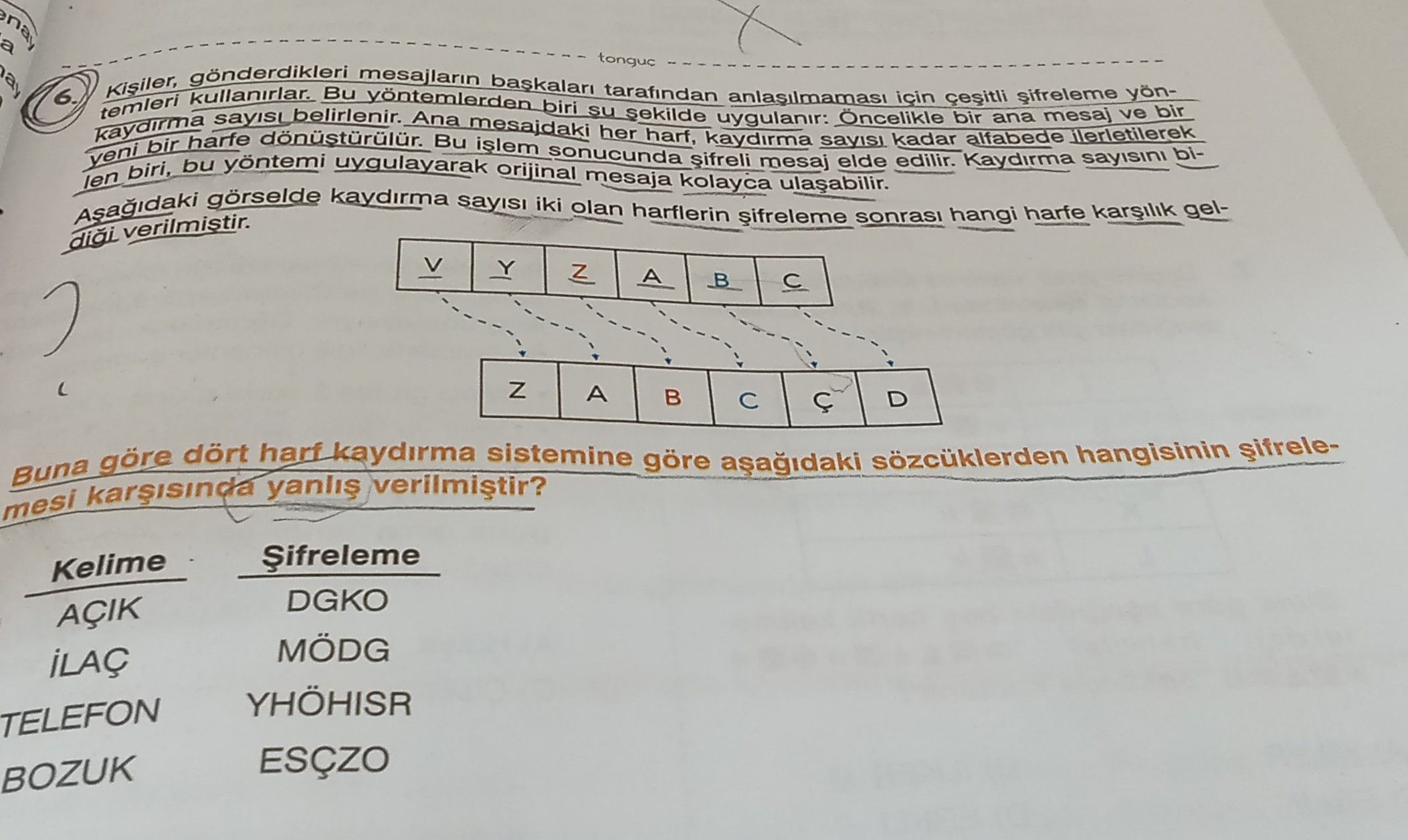 Kişiler, gönderdikleri mesajların başkaları tarafından anlaşılmaması için çeşitli şifreleme
