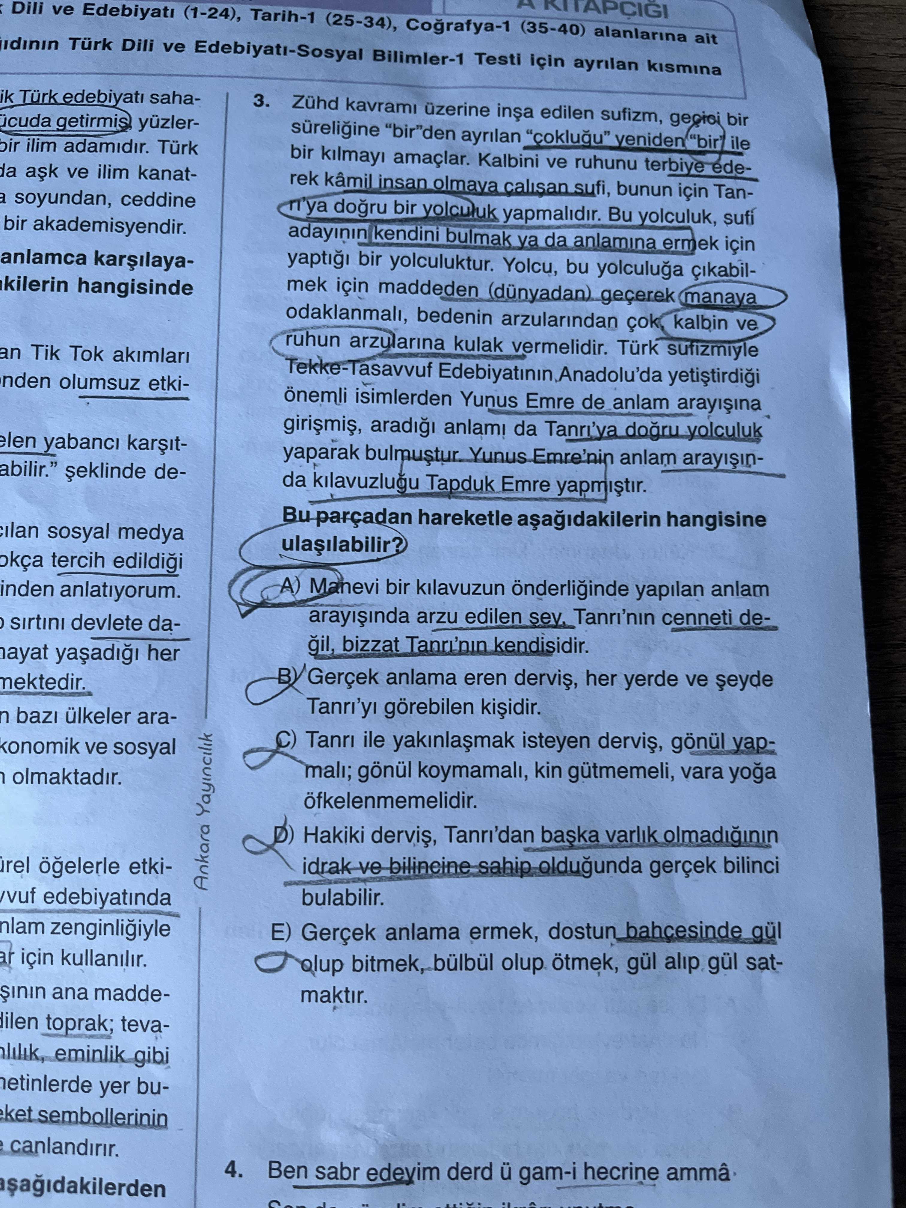 Zühd kavramı üzerine inşa edilen sufizm, geçici bir süreliğine "bir"den ayrılan "çokluğu" yeniden