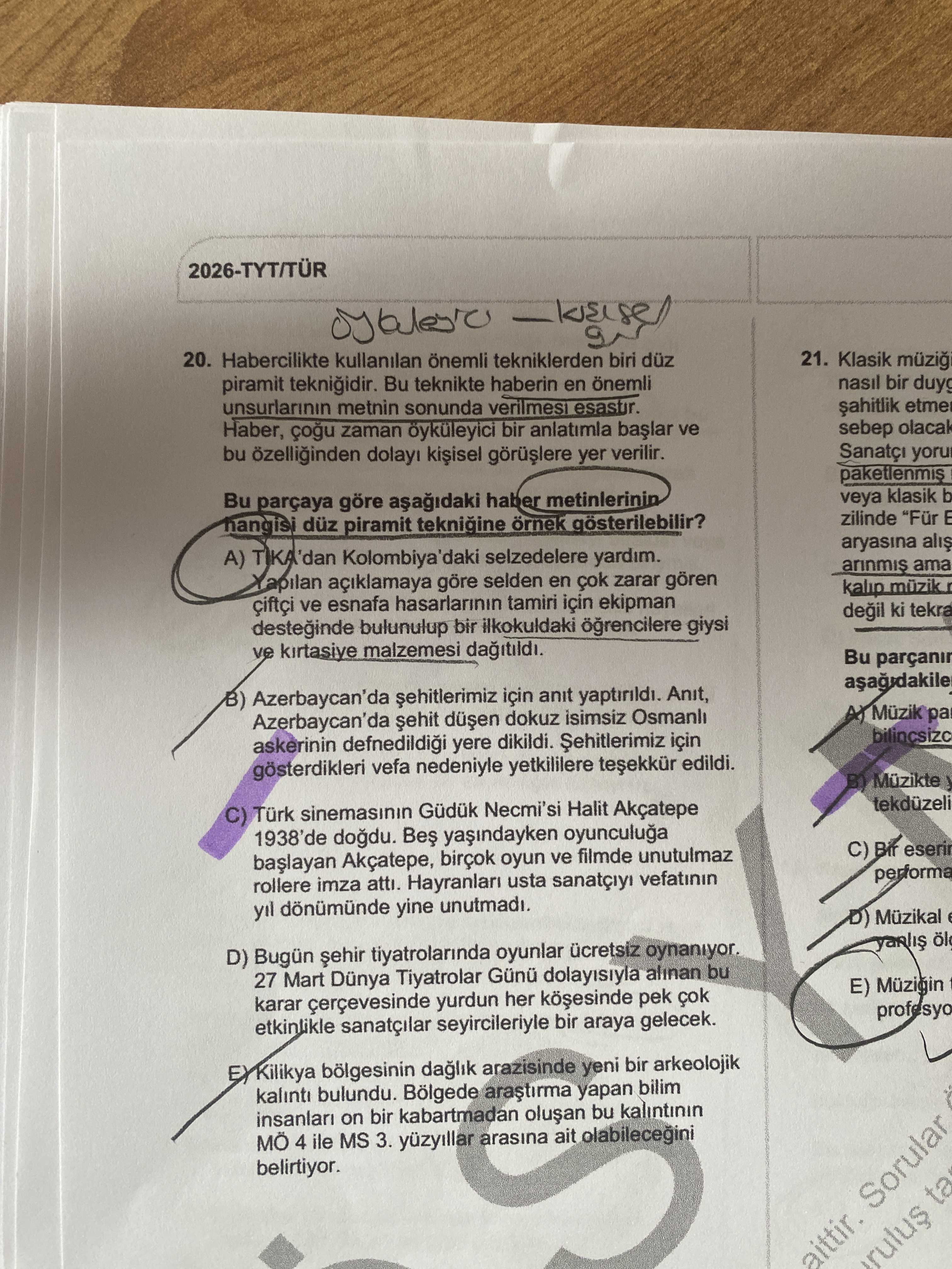 Habercilikte kullanılan önemli tekniklerden biri düz piramit tekniğidir. Bu teknikte haberin en