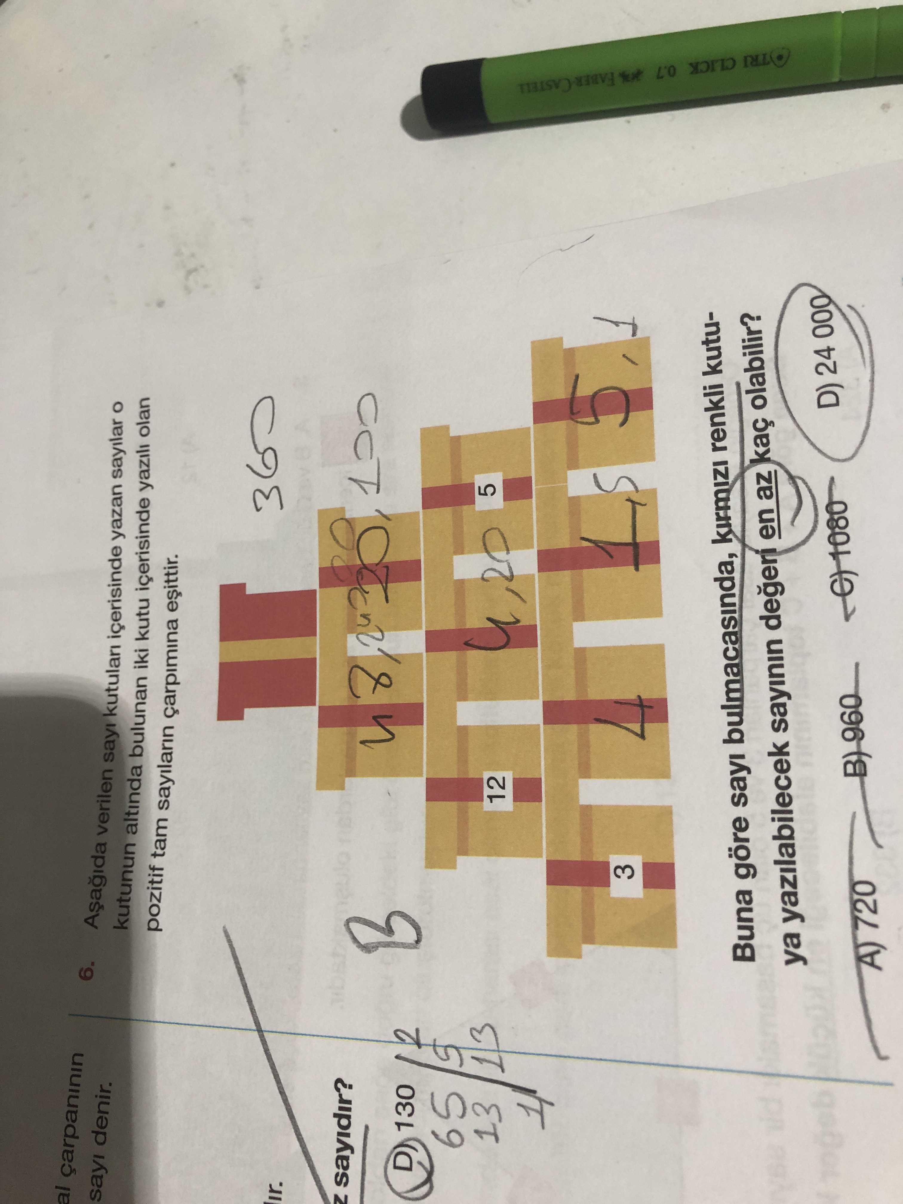 Aşağıda verilen sayı kutularını içerisinde yazan sayılar o kutunun altında bulunan iki kutu