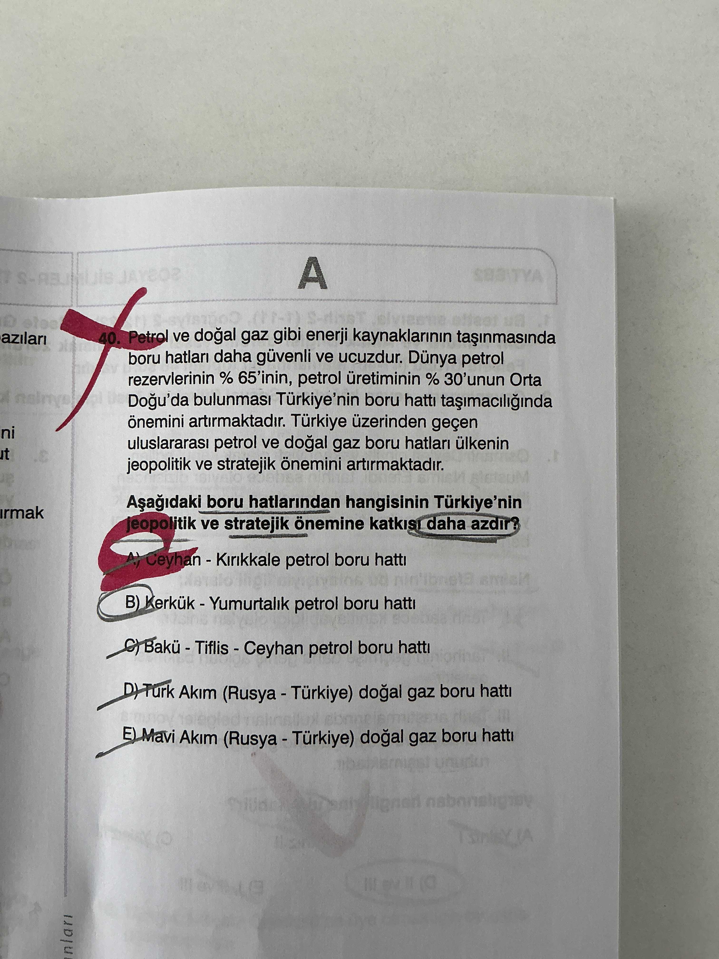 Petrol ve doğal gaz gibi enerji kaynaklarının taşınmasında boru hatları daha güvenli ve ucuzdur