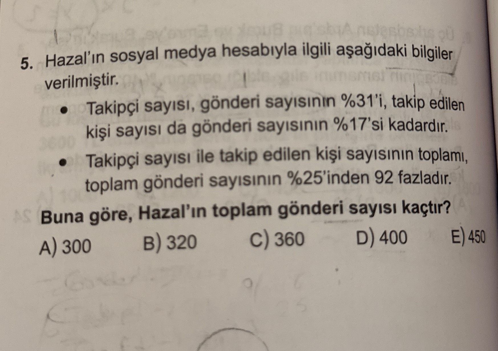 Hazal'ın sosyal medya hesabıyla ilgili aşağıdaki bilgiler verilmiştir. • Takipçi sayısı, gönderi