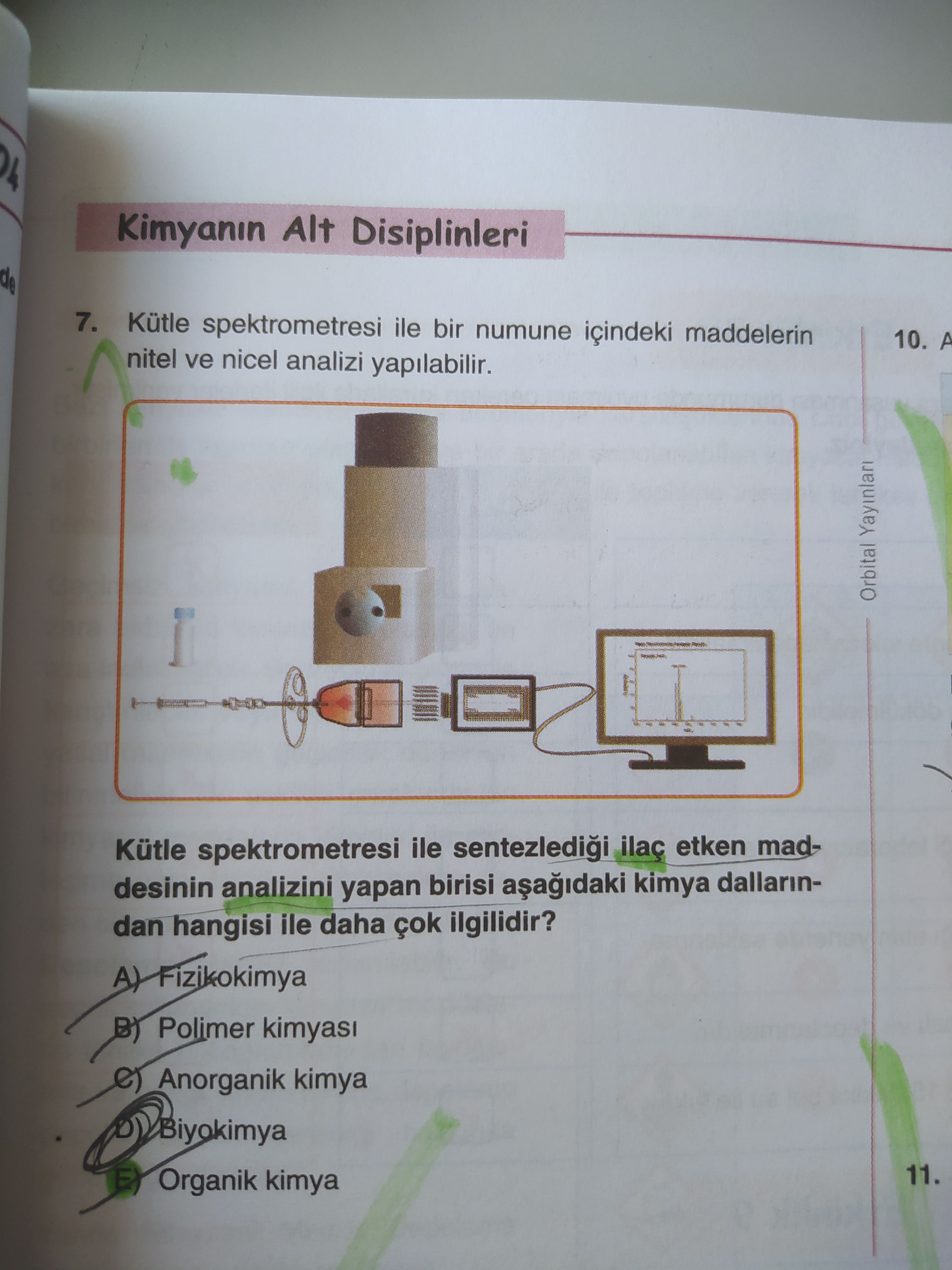 Kütle spektrometresi ile bir numune içindeki maddelerin nitel ve nicel analizi yapılabilir. Kütle spektrometresi ile