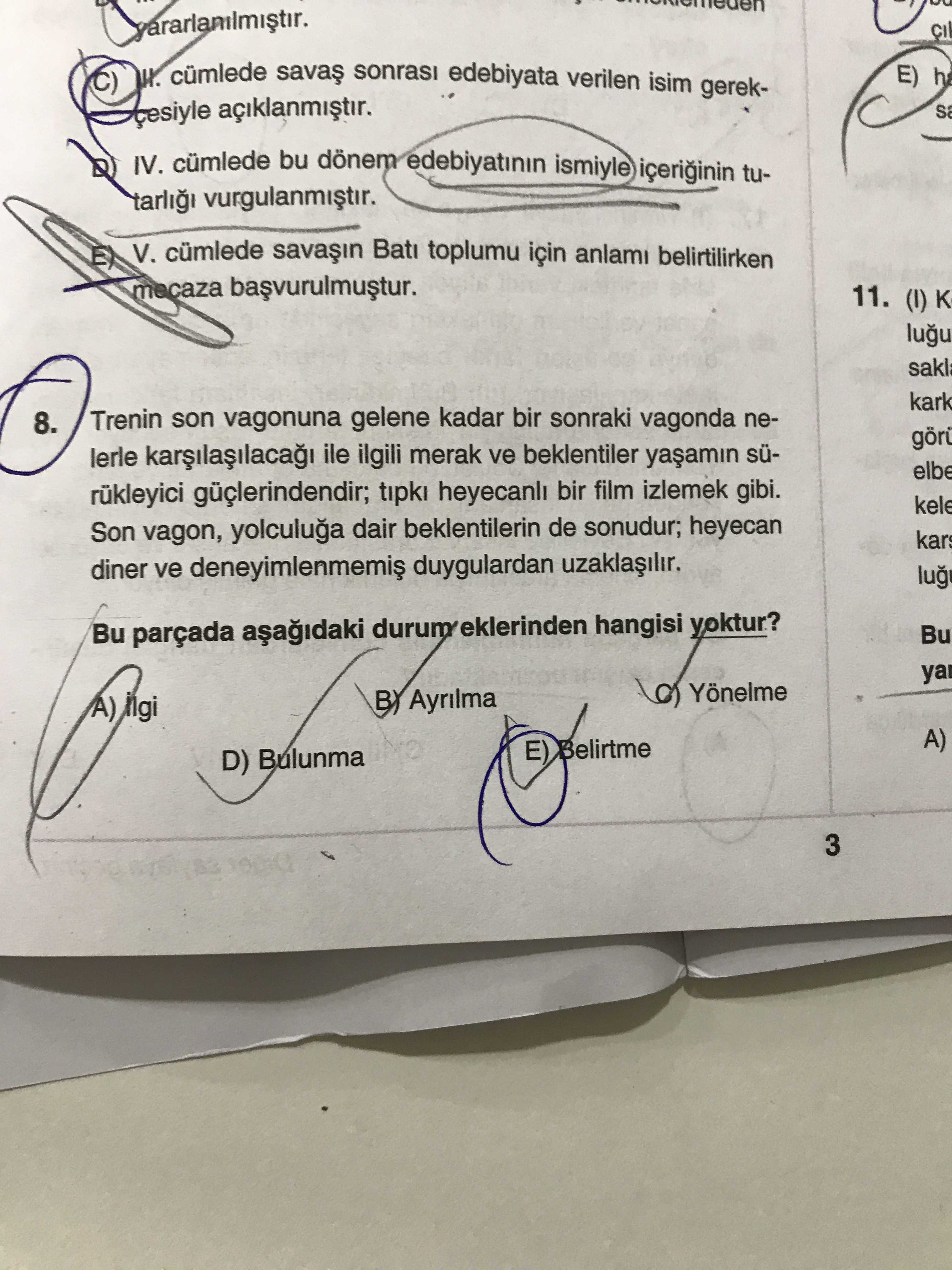 Trenin son vagonuna gelene kadar bir sonraki vagonda nelerle karşılaşılacağı ile ilgili merak ve