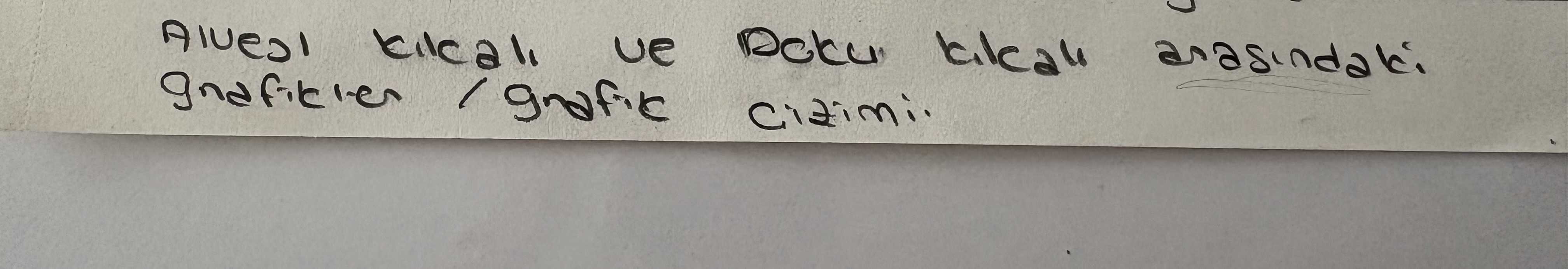 Alveol kılcalı ve doku kılcalı arasındaki grafikler / grafik çizimi.
