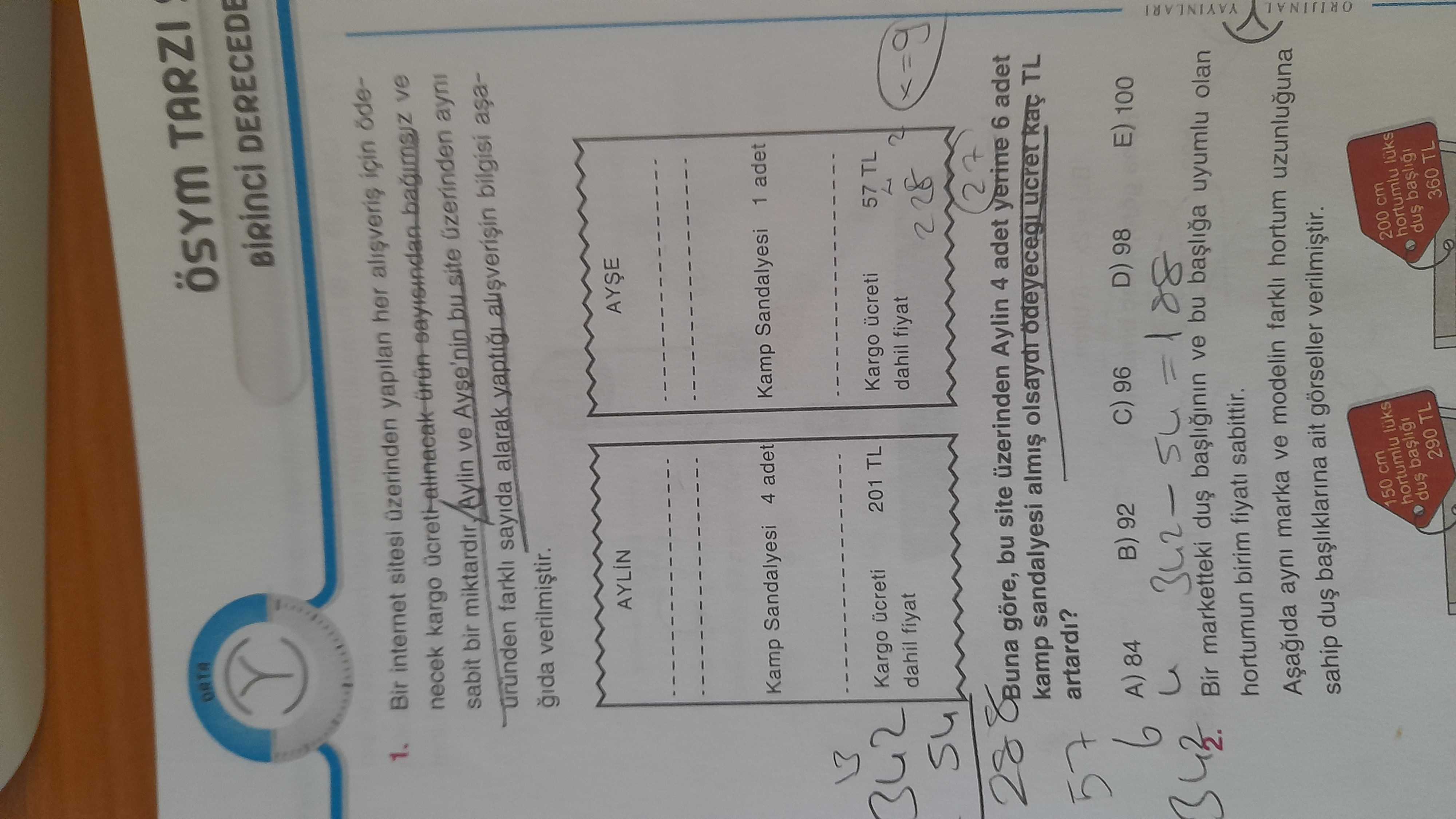 Bir internet sitesi üzerinden yapılan her alışveriş için ödenecek kargo ücreti alınacak ürün
