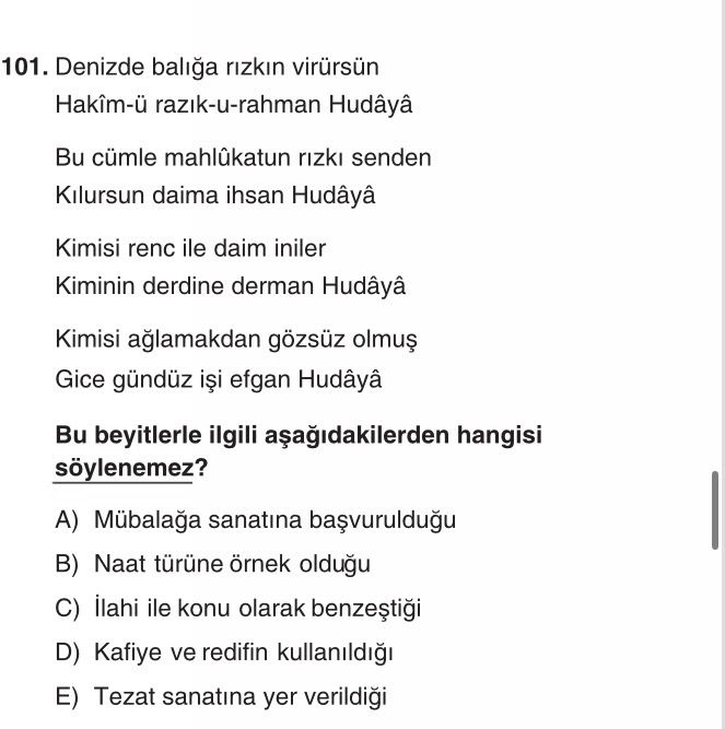 Denizde balığa rızkın virürsün Hakîm-ü razık-u-rahman Hudâyâ Bu cümle mahlûkatun rızkı senden