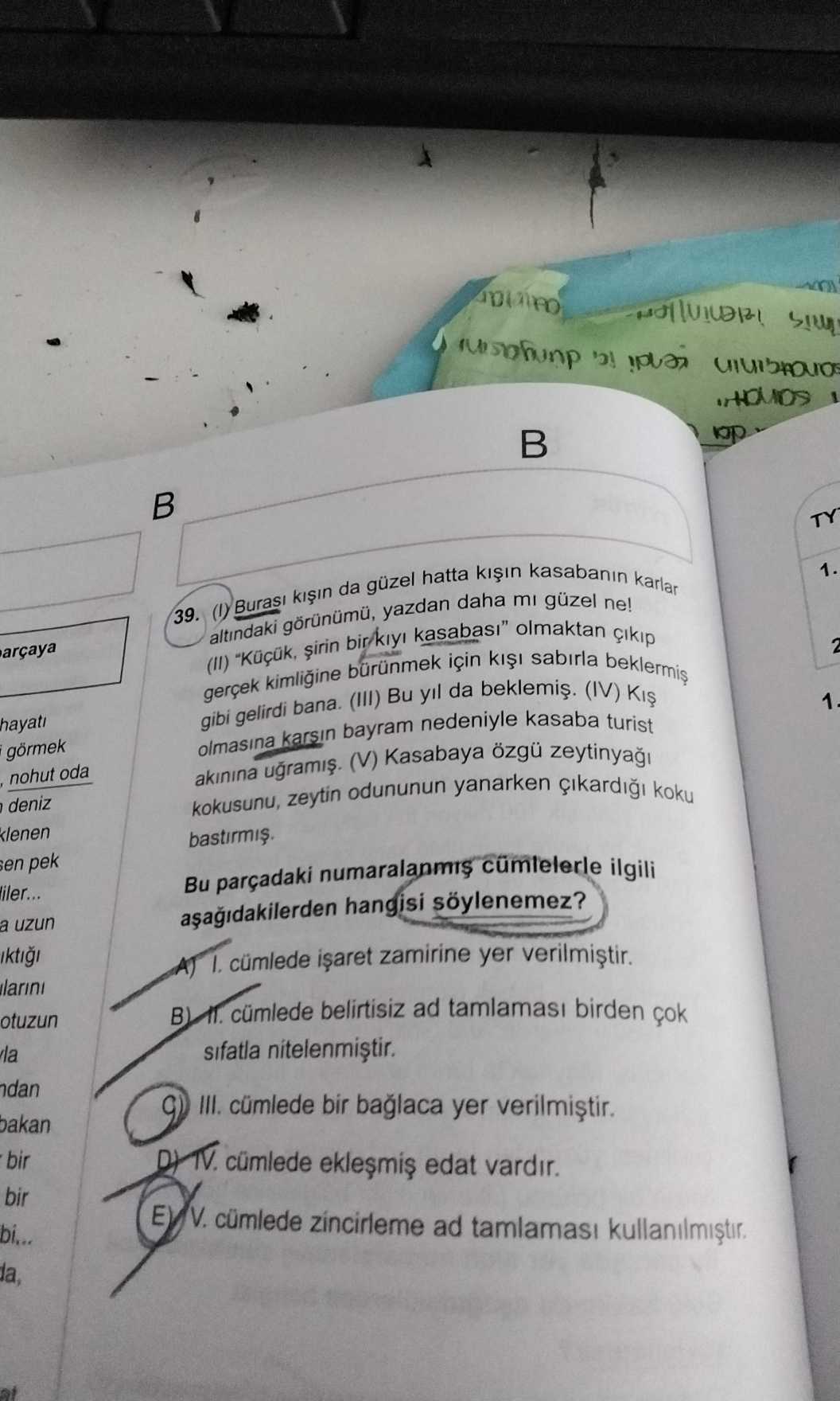 (I) Burası kışın da güzel hatta kışın kasabanın karlar altındaki görünümü, yazdan daha mı güzel ne!