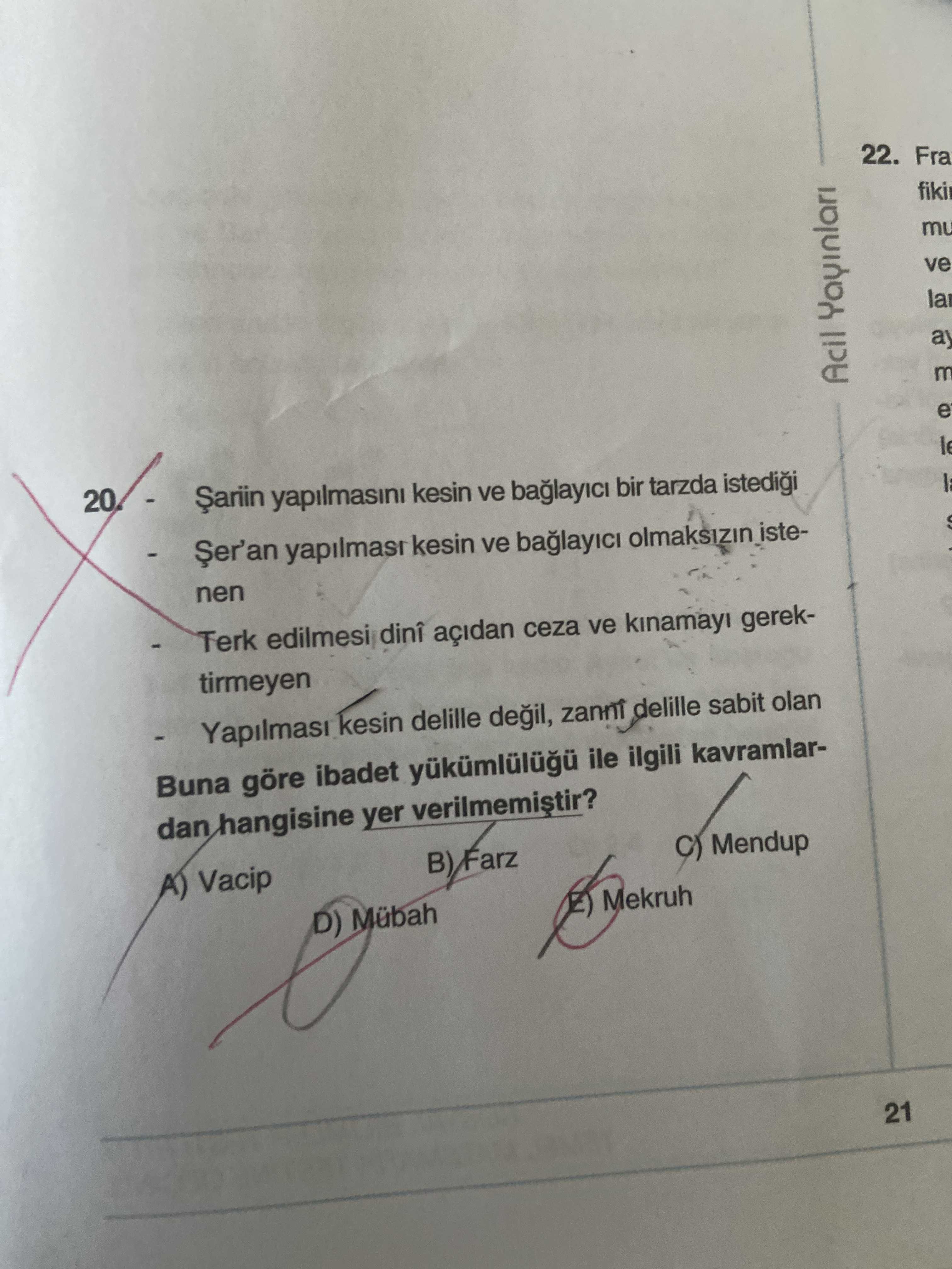 - Şariin yapılmasını kesin ve bağlayıcı bir tarzda istediği - Şer'an yapılması kesin ve bağlayıcı