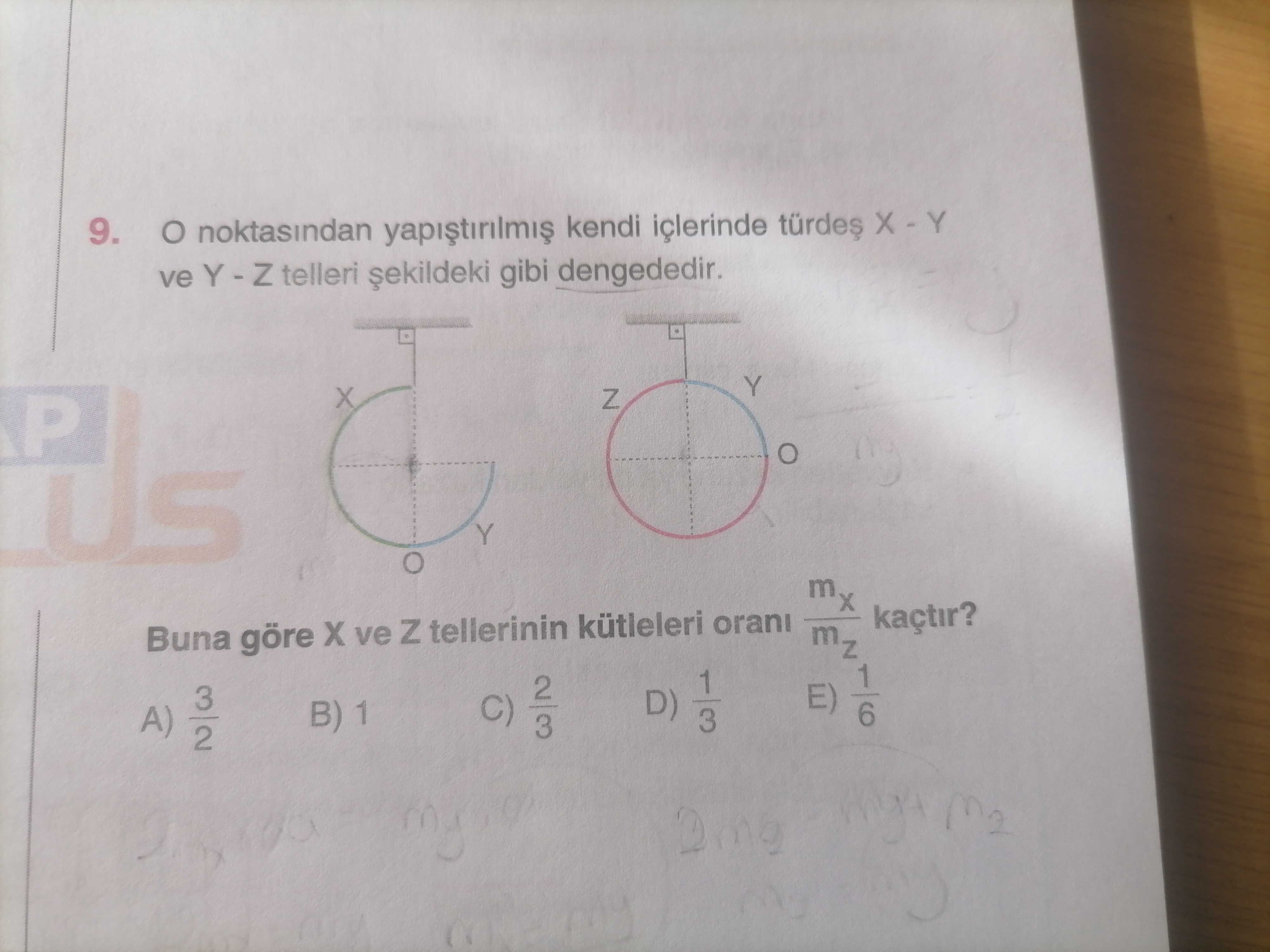 9. noktasindan kendi içlerinde türdes ve telleri gibi dengededir. Y Z kaçtir. Buna göre ve Z tellerinin kütleleri orani m 1 2 D) 3 E) A) 3 2 B) 1 C) 3 6 9. Buna göre ve Z tellerinin kütleleri orani m 1 2 D) 3 E) A) 3 2 B) 1 C) 3 6. ?? Model.Question.title