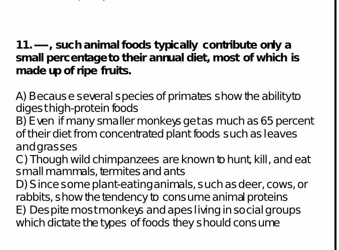 ----, such animal foods typically contribute only a small percentage to their annual diet, most of