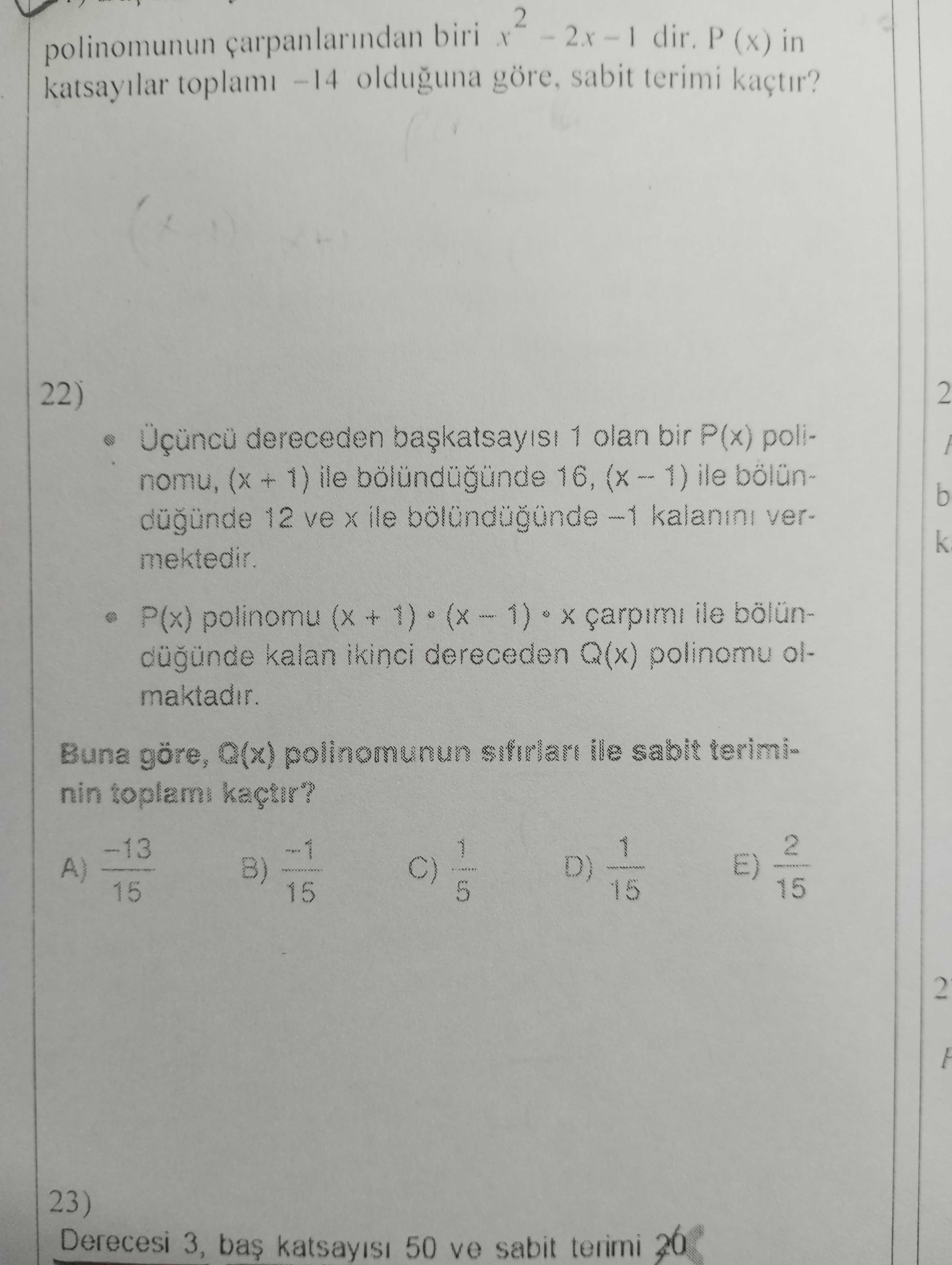 Matematik (11. Sınıf)