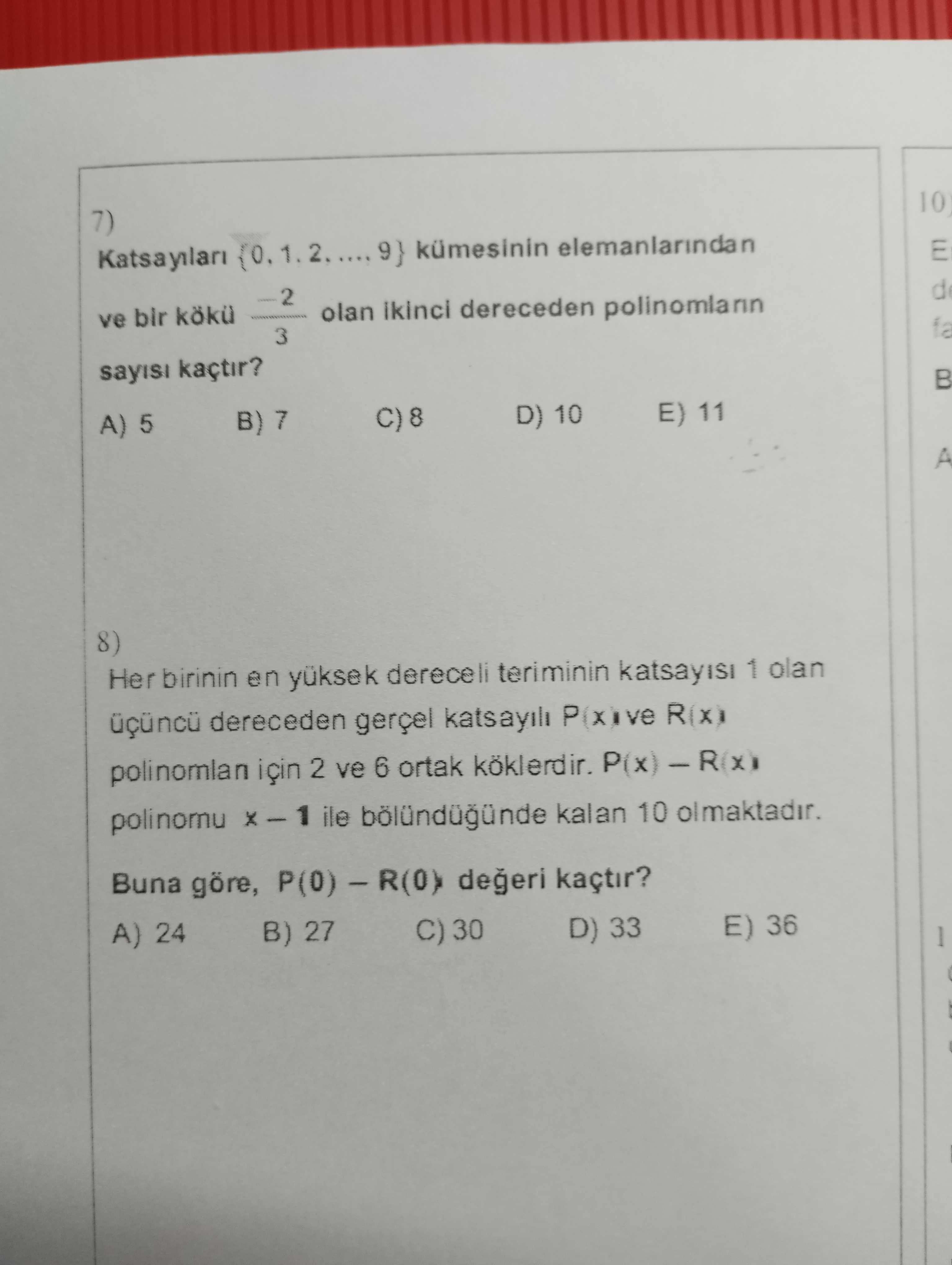 Matematik (11. Sınıf)