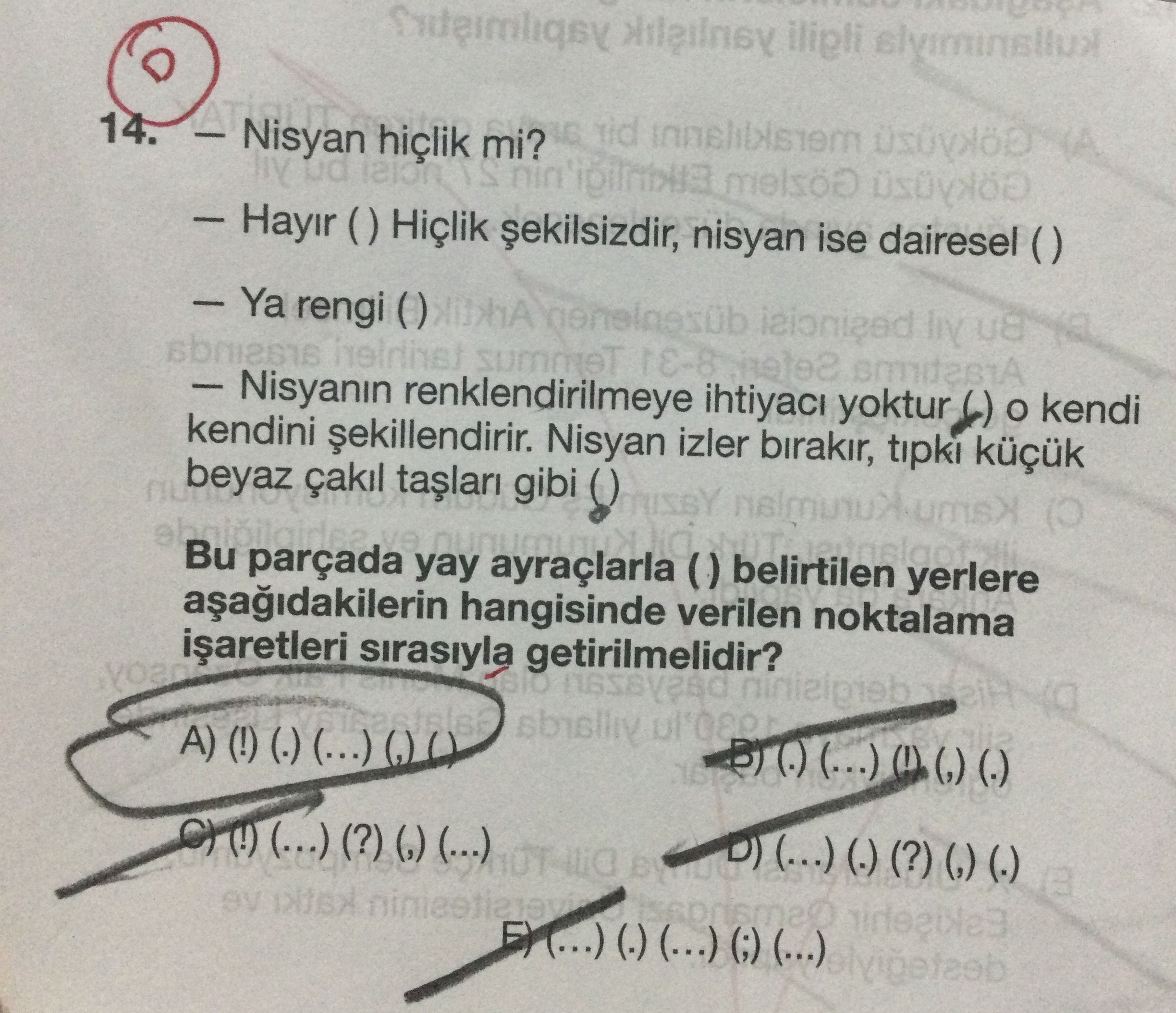— Nisyan hiçlik mi? — Hayır () Hiçlik şekilsizdir, nisyan ise dairesel () — Ya rengi () — Nisyanın