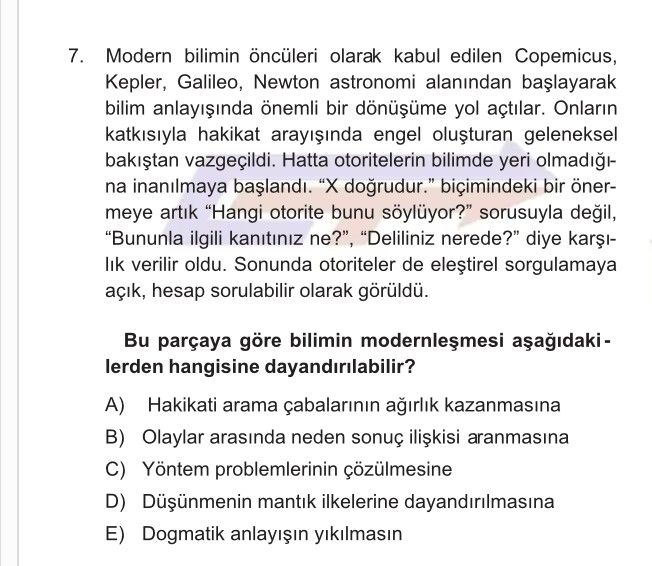 Modern bilimin öncüleri olarak kabul edilen Copernicus, Kepler, Galileo, Newton astronomi alanından
