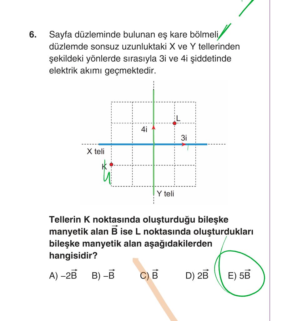 Sayfa düzleminde bulunan eş kare bölmeli düzlemde sonsuz uzunluktaki X ve Y tellerinden şekildeki