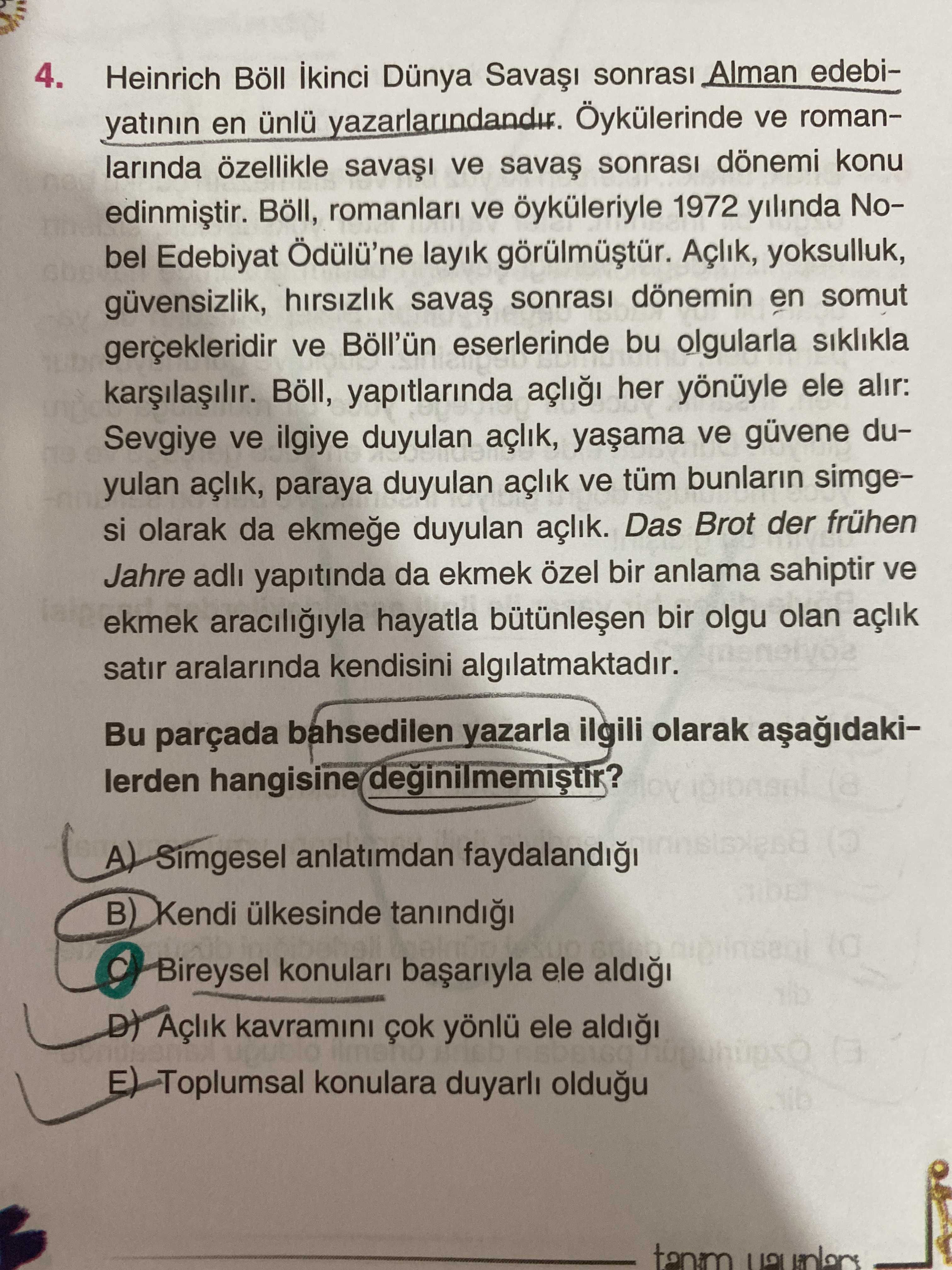 Heinrich Böll İkinci Dünya Savaşı sonrası Alman edebiyatının en ünlü yazarlarındandır. Öykülerinde