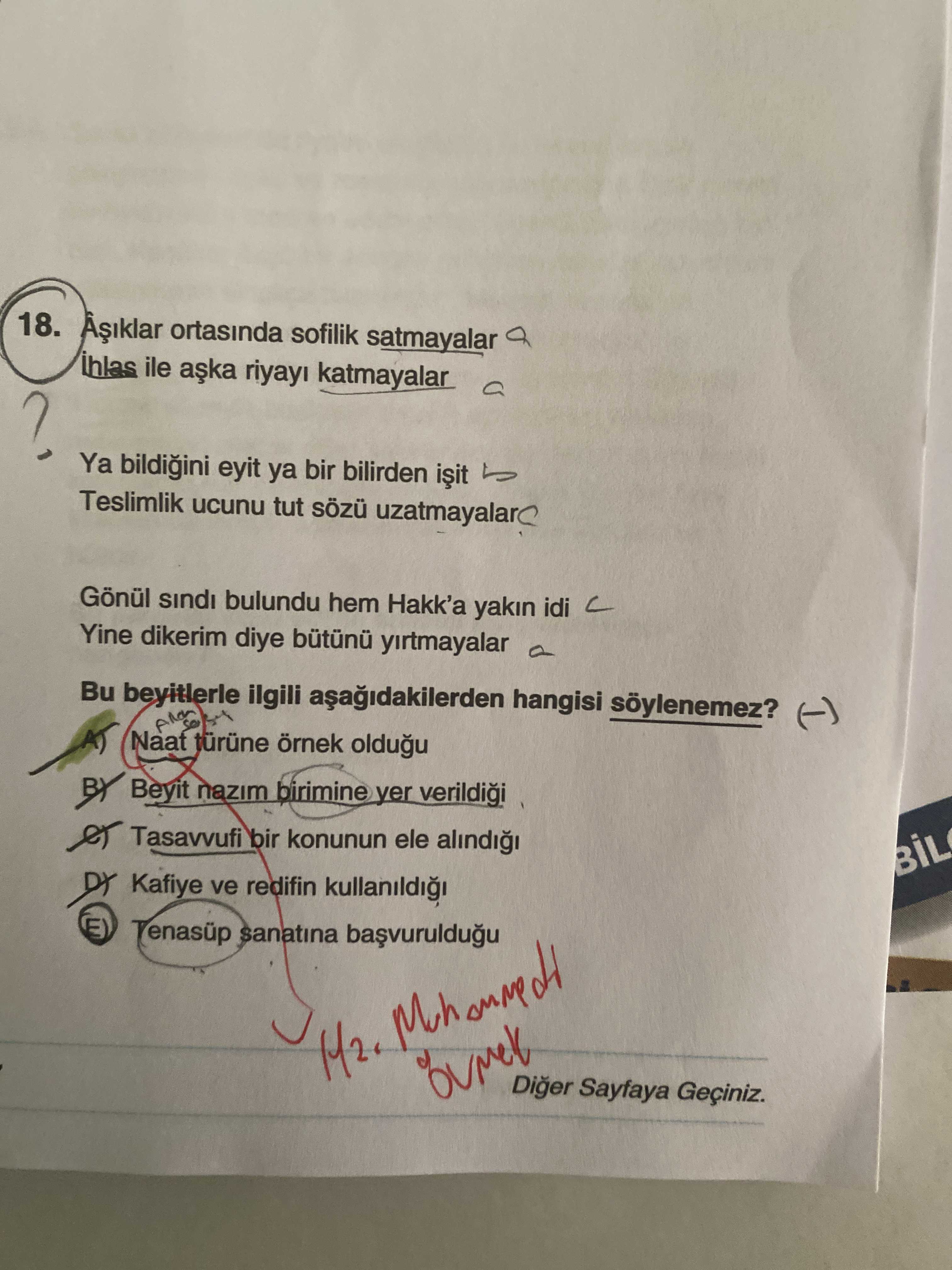 Aşıklar ortasında sofilik satmayalar İhlas ile aşka riyayı katmayalar Ya bildiğini eyit ya bir