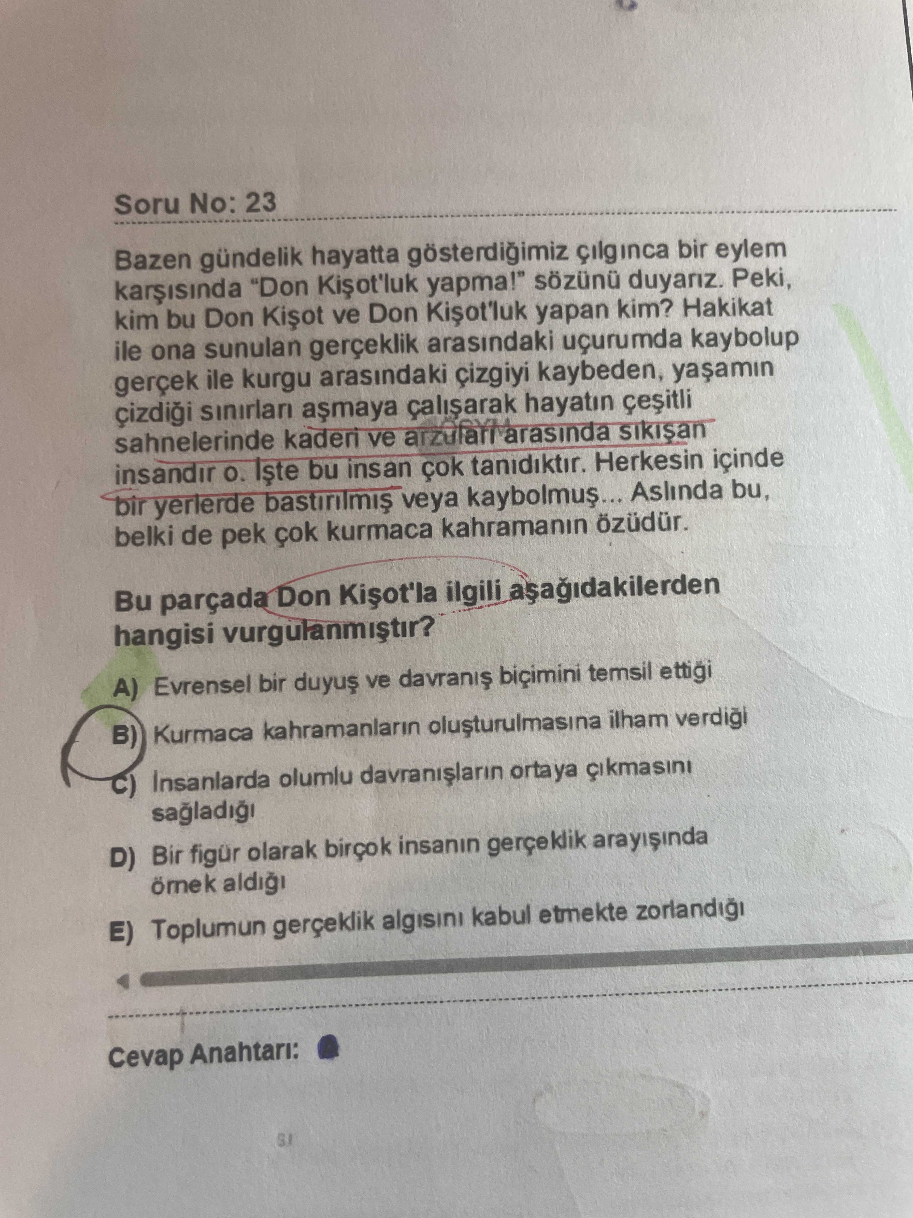 Bazen gündelik hayatta gösterdiğimiz çılgınca bir eylem karşısında "Don Kişot'luk yapma!" sözünü