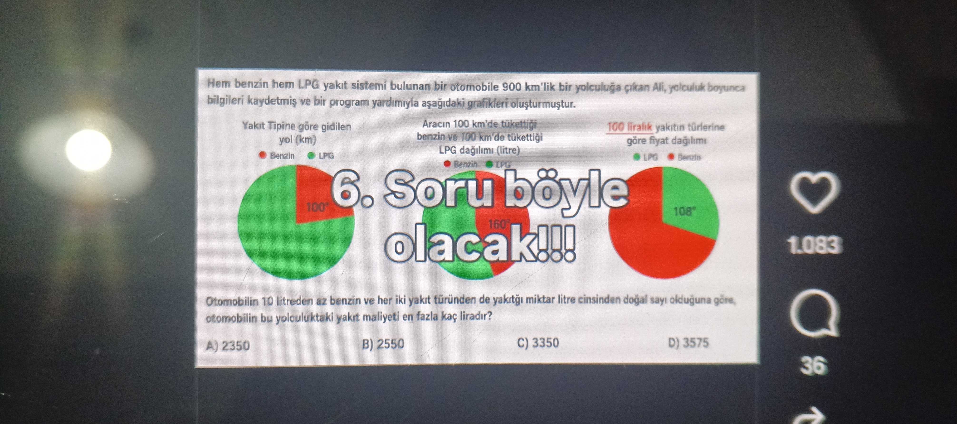 Hem benzin hem LPG yakıt sistemi bulunan bir otomobile 900 km'lik bir yolculuğa çıkan Ali, yolculuk