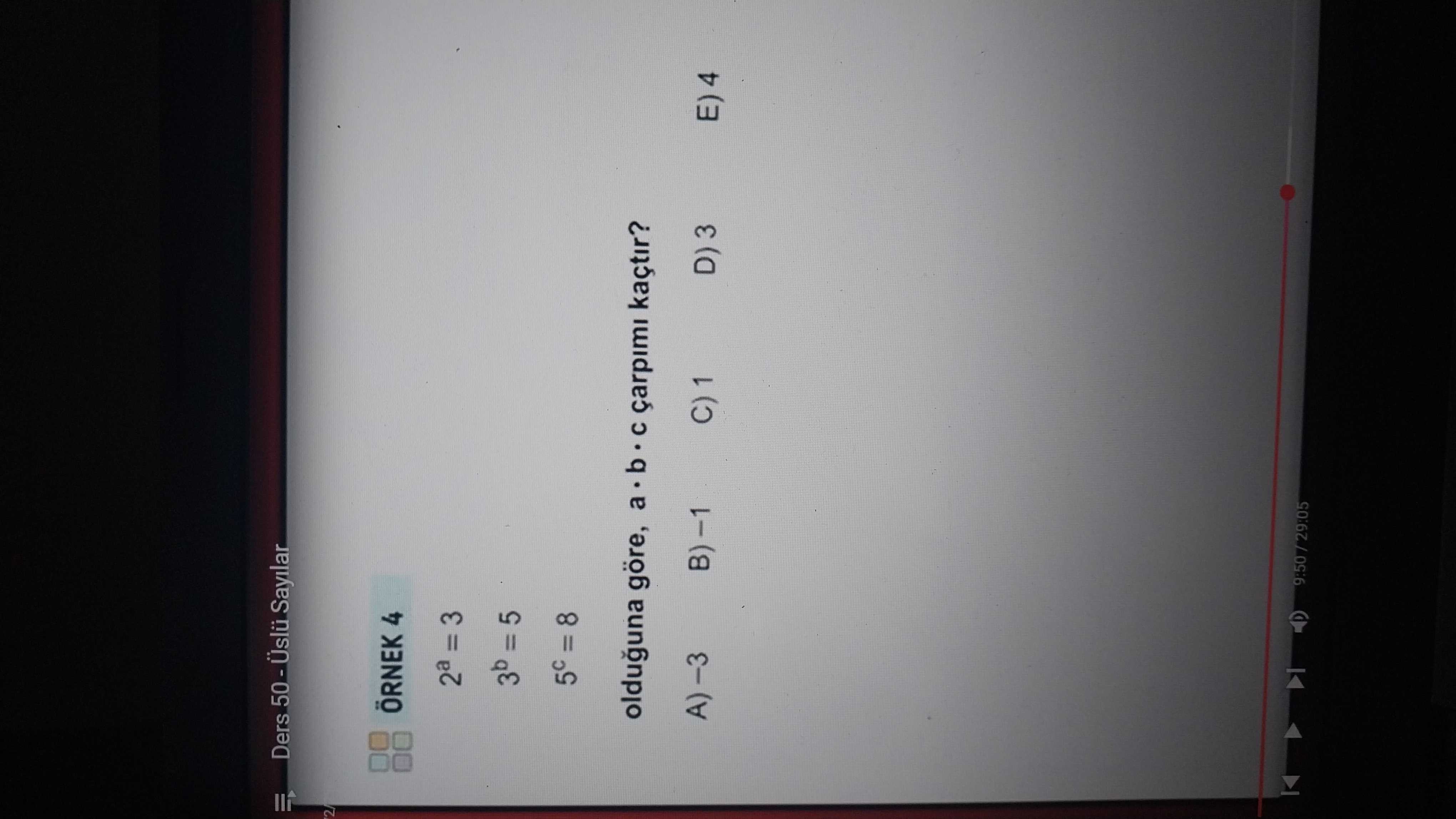 Ders Sayilar 4 = 3 3b 5 5c = 8 olduguna göre, çarpimi kaçtir. D) 3 Ders Sayilar 4 = 3 3b 5 5c = 8 olduguna göre, çarpimi kaçtir. D) 3. ?? Model.Question.title