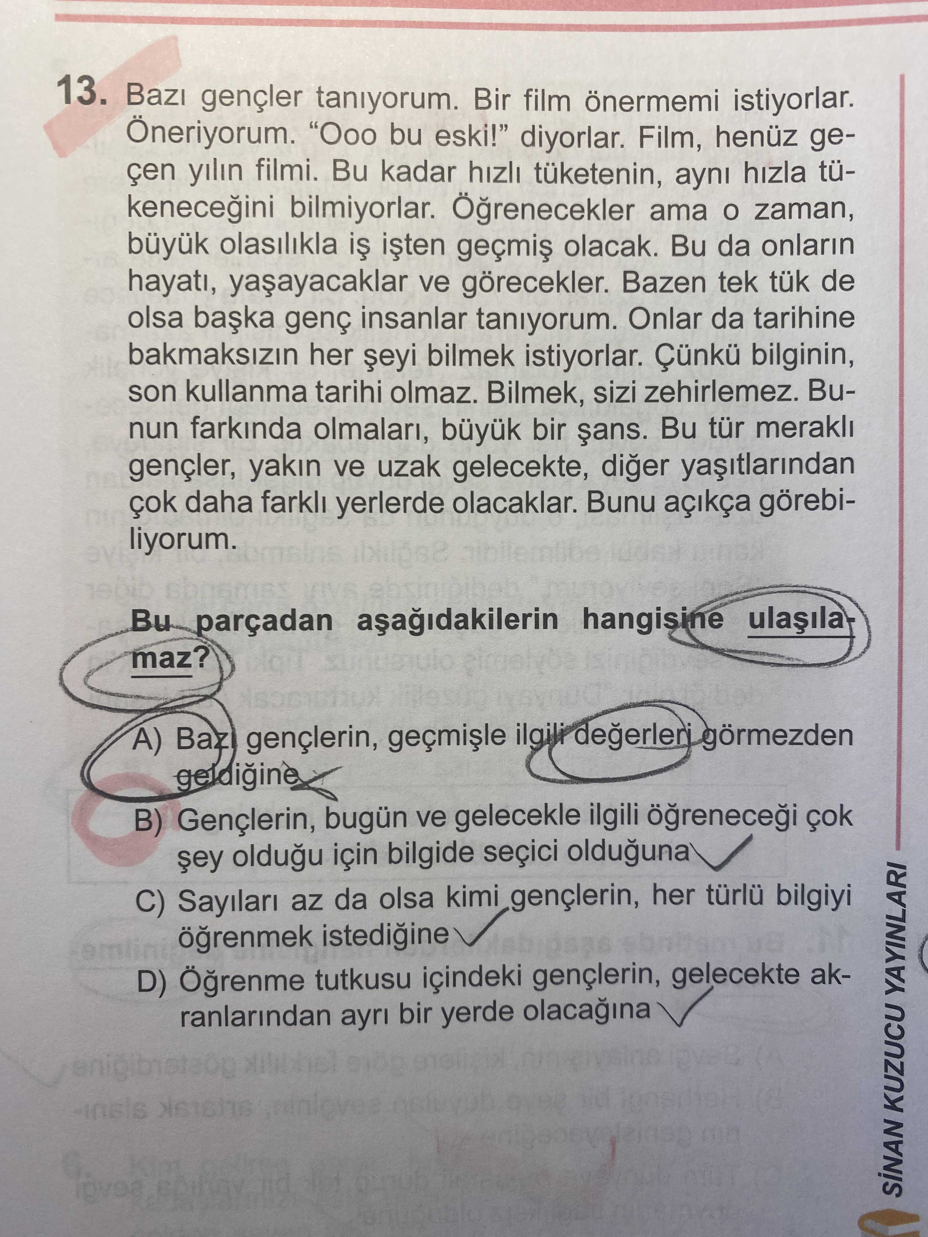 Bazı gençler tanıyorum. Bir film önermemi istiyorlar. Öneriyorum. "Ooo bu eski!" diyorlar. Film