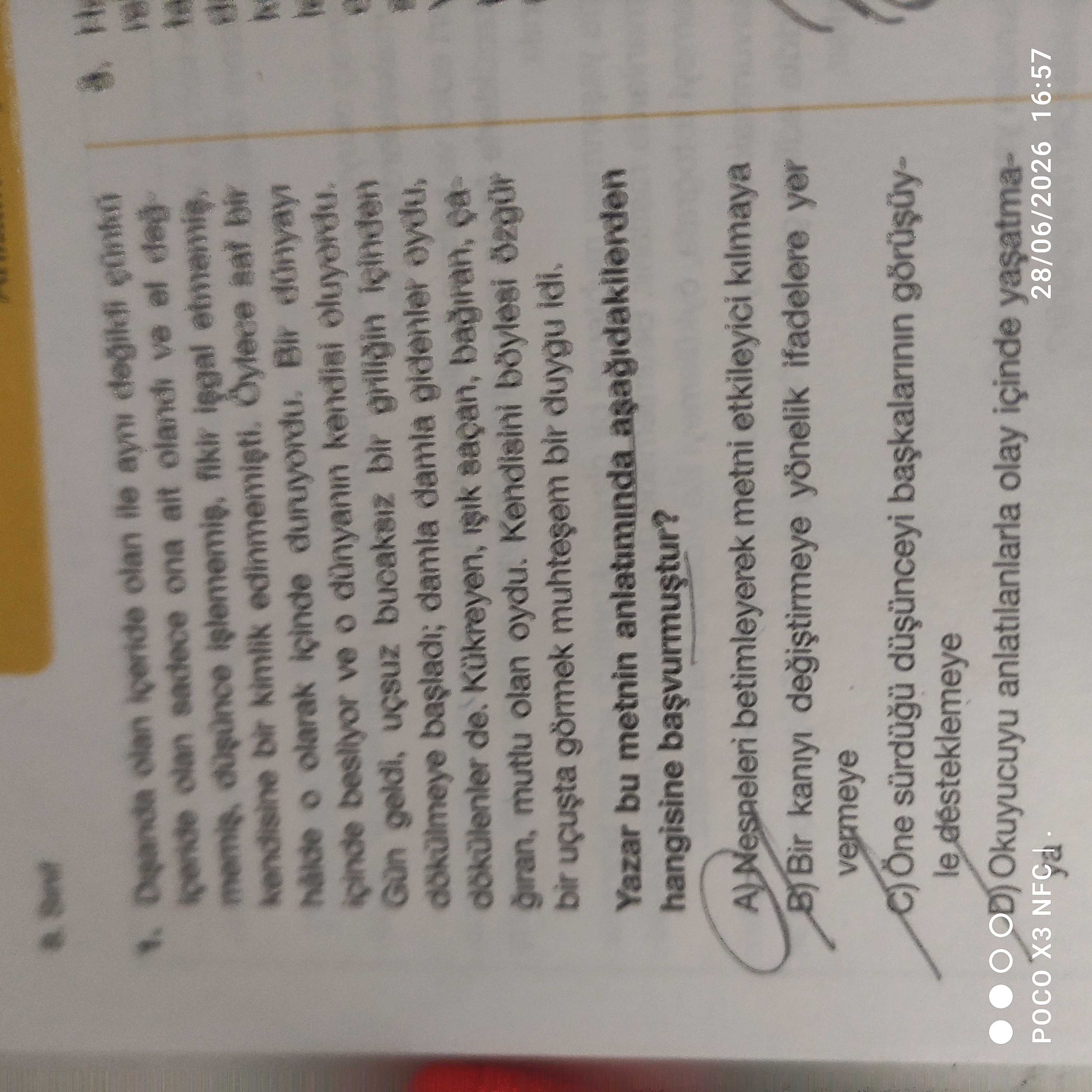 Derida olan içinde olan ile aynı değildi; çünkü içinde olan sadece ona ait olandı ve el değmemiş