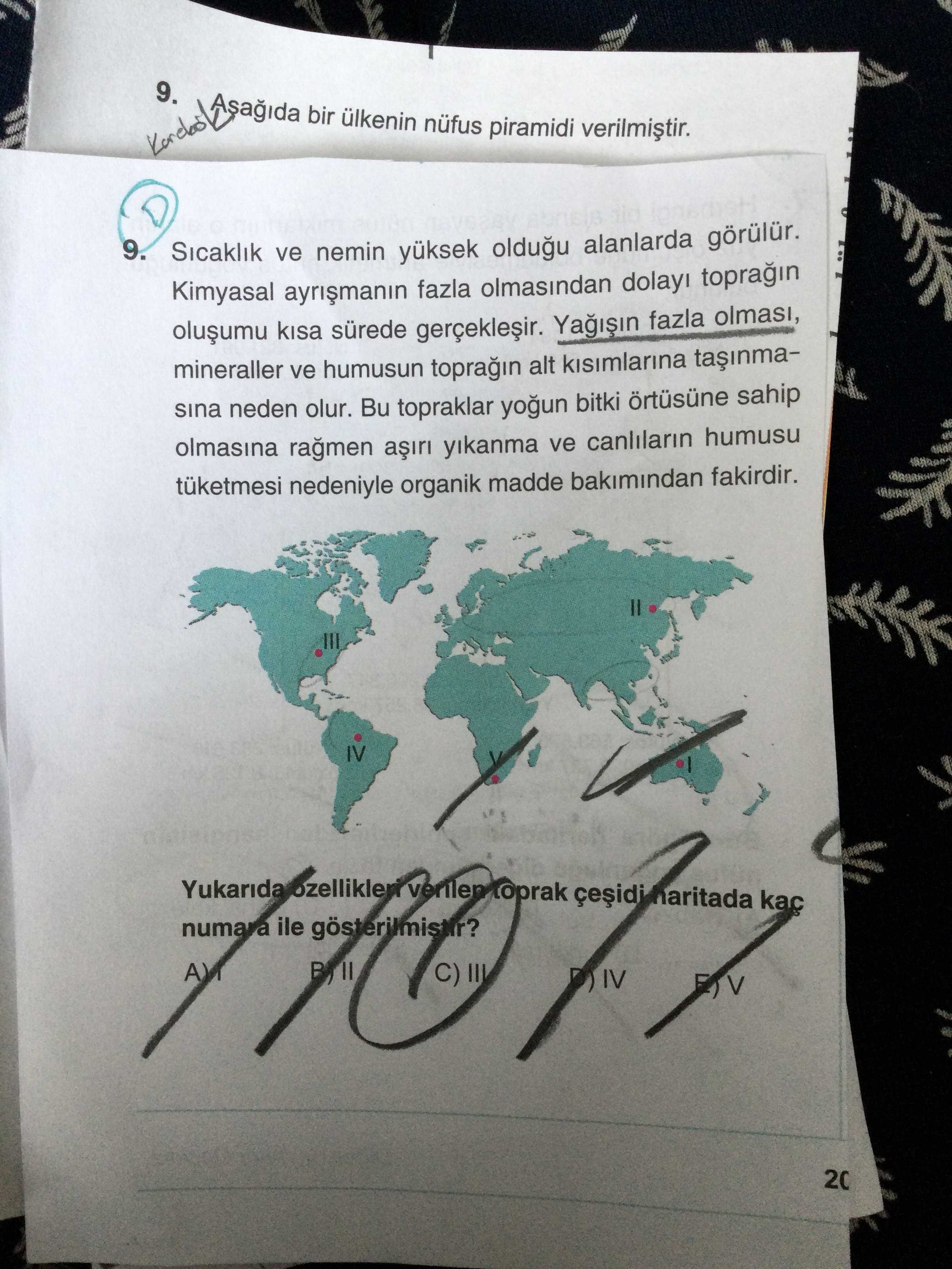 Sıcaklık ve nemin yüksek olduğu alanlarda görülür. Kimyasal ayrışmanın fazla olmasından dolayı