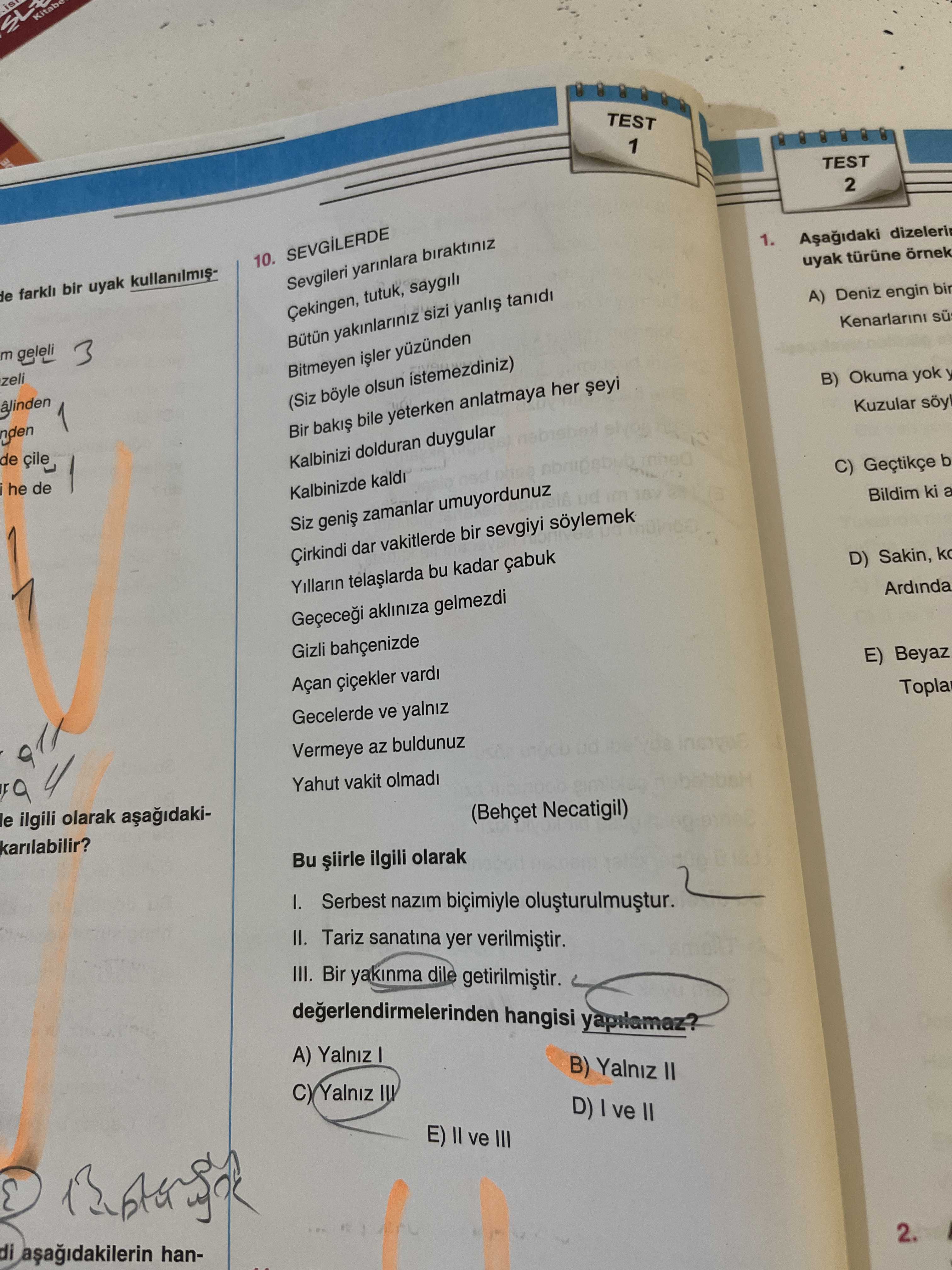 Türk Dili ve Edebiyatı  (11. Sınıf)
