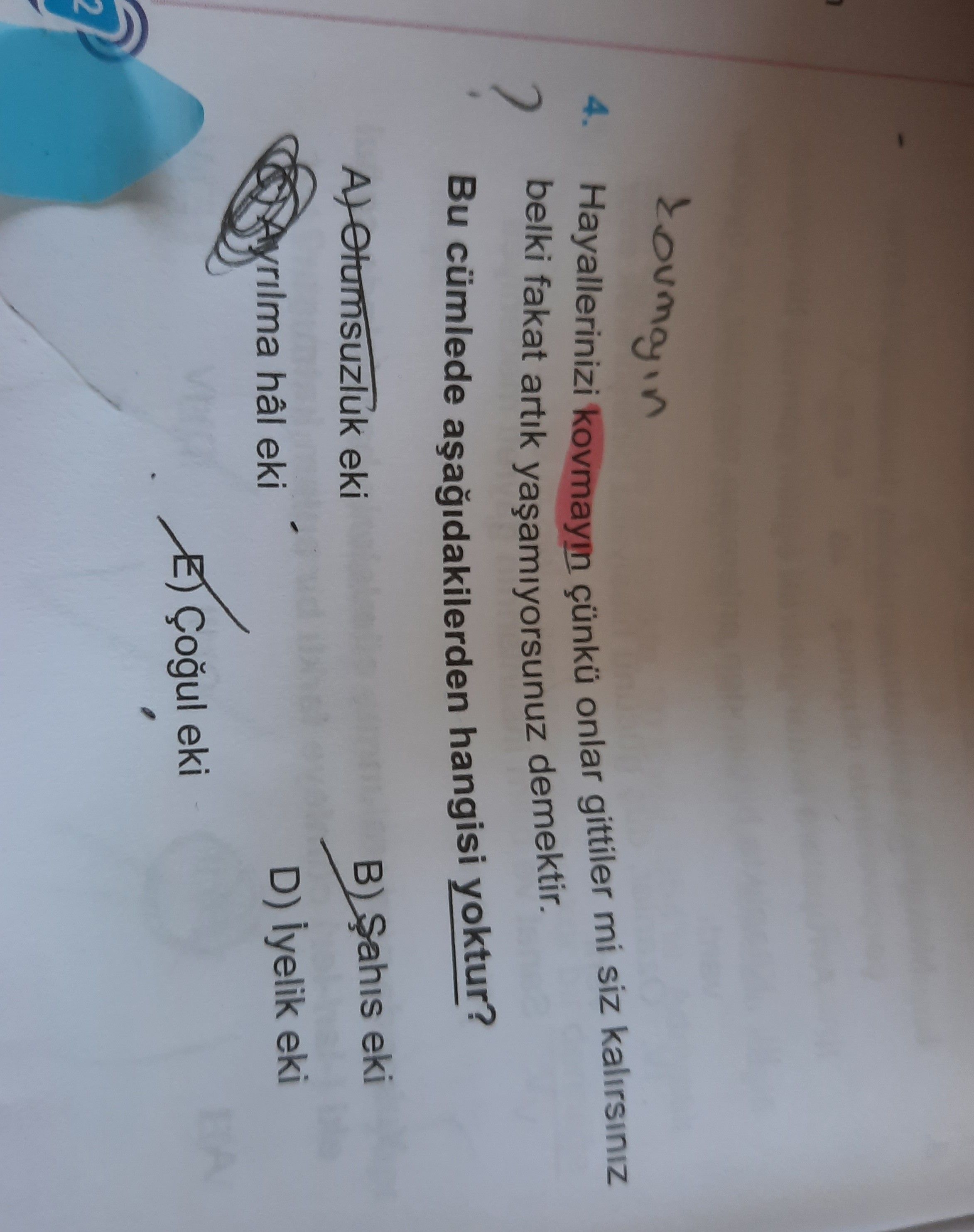 Hayallerinizi kovmayın çünkü onlar gittiler mi siz kalırsınız belki fakat artık yaşamıyorsunuz